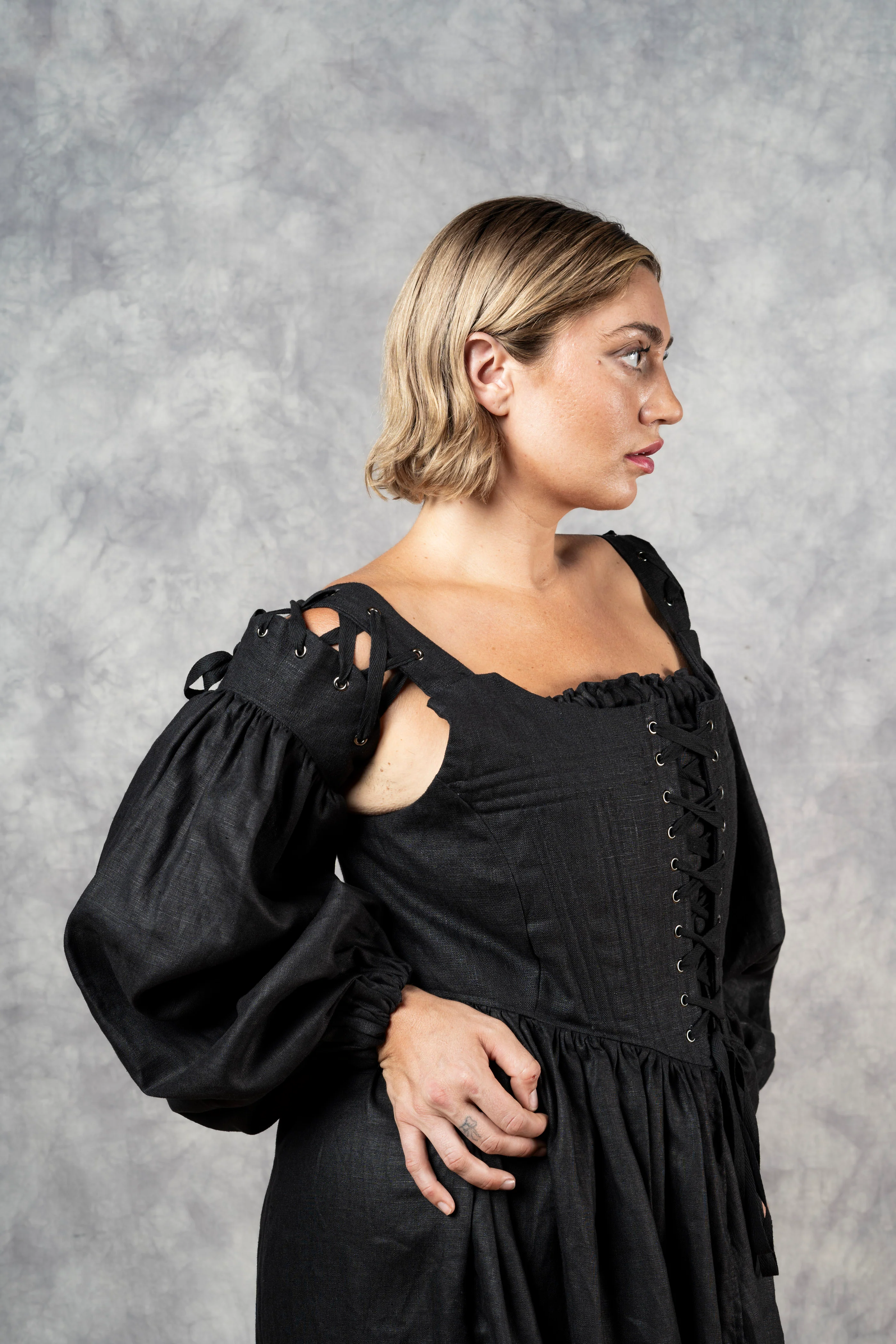 Caterina Dress with Bishop Sleeves - Image 2