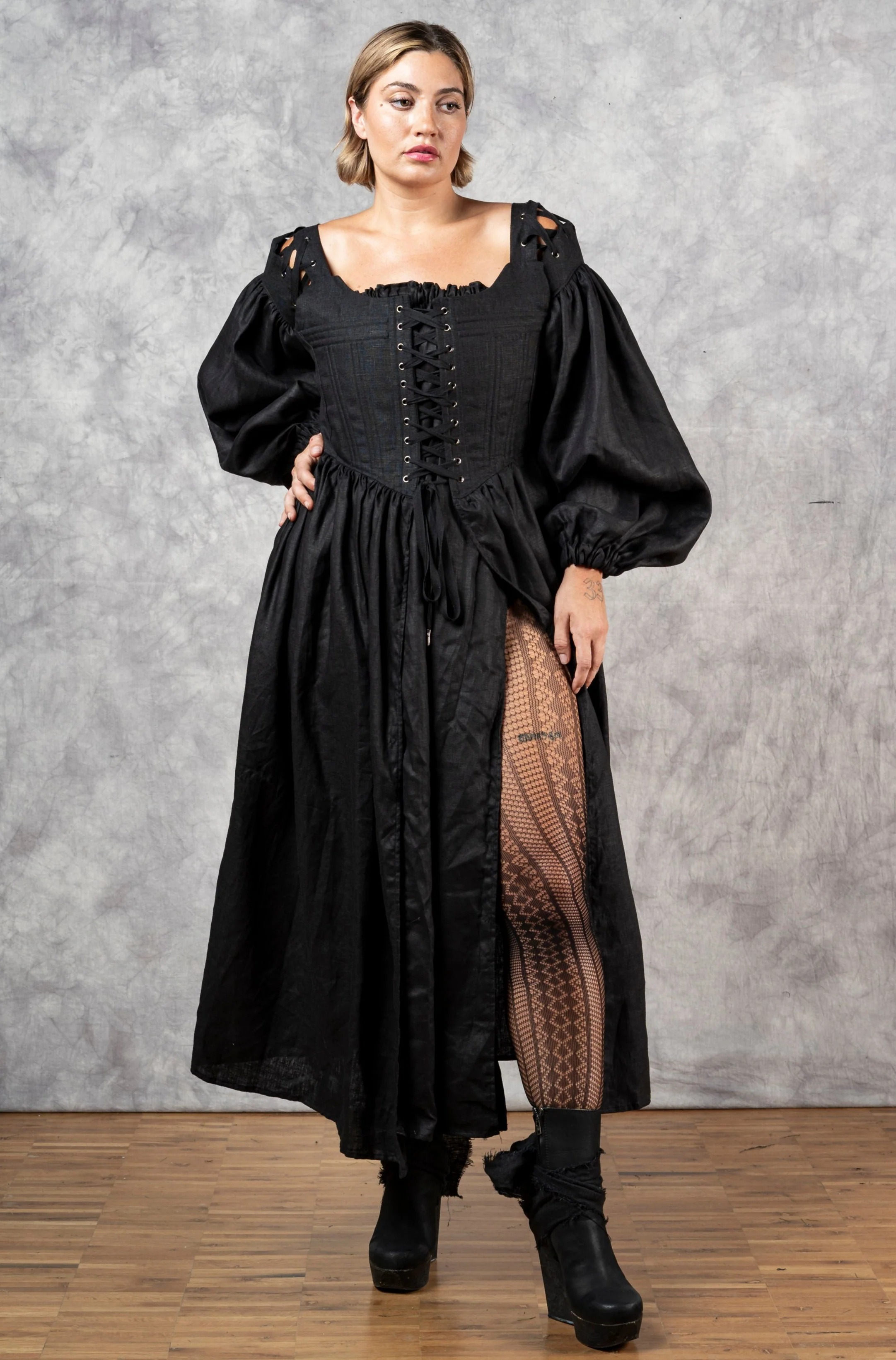 Caterina Dress with Bishop Sleeves - Image 3