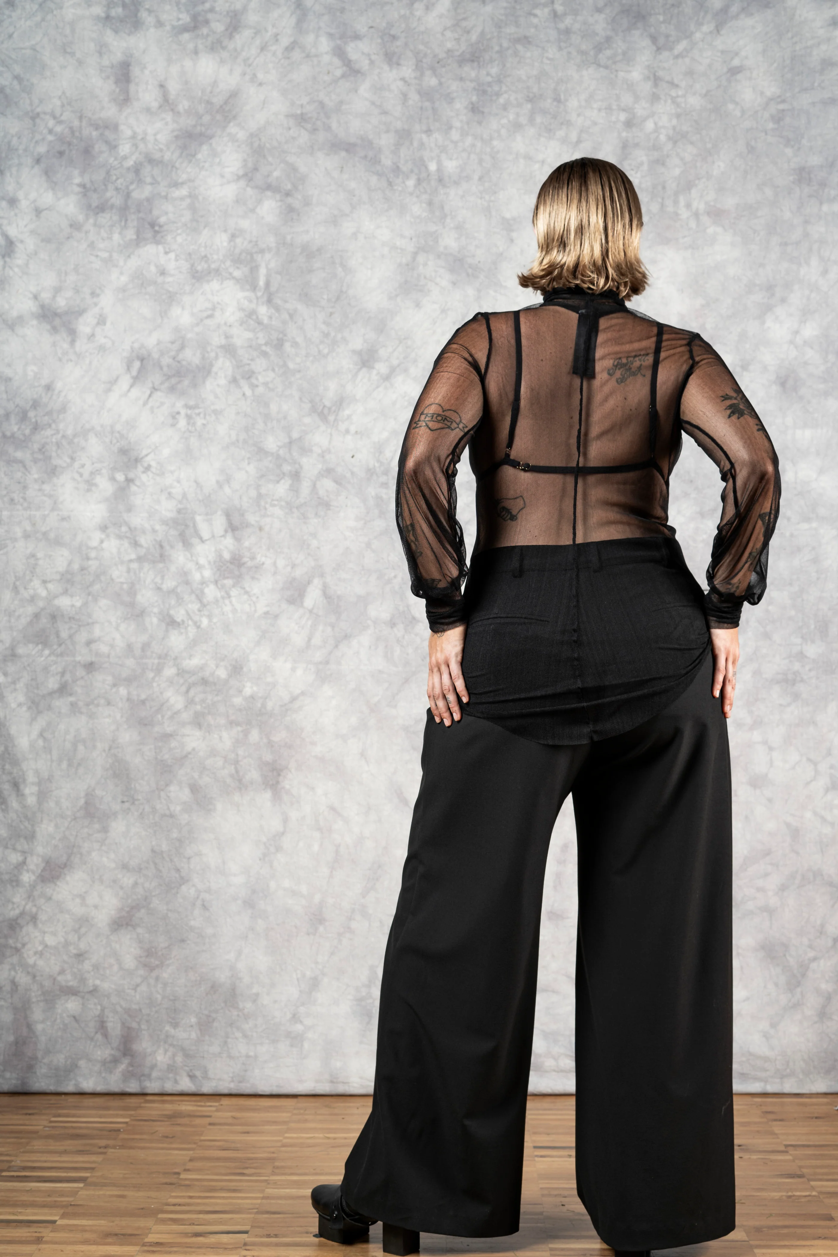 Bishop Sleeve Silk Tulle Hourglass Tunic - Image 12