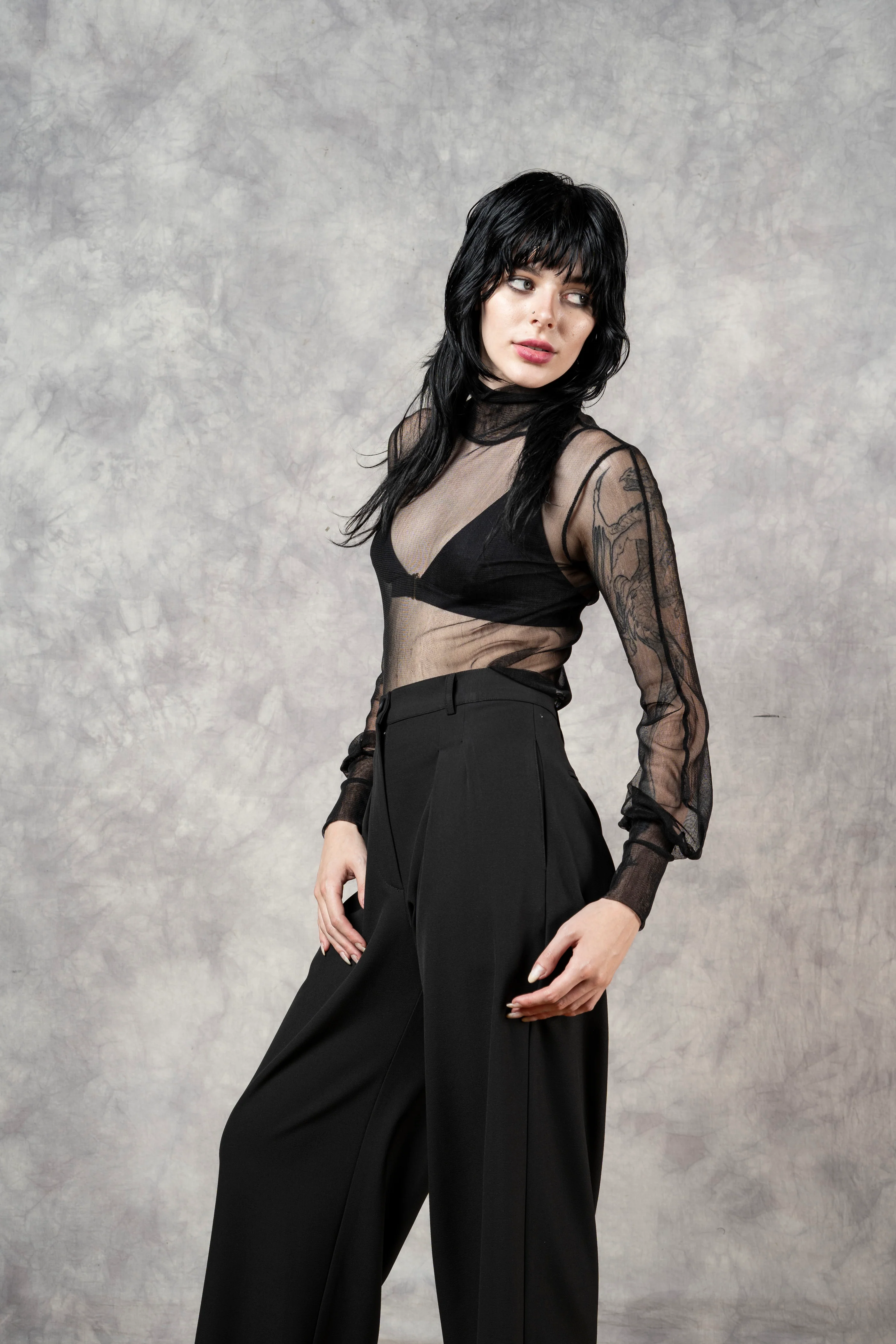 Bishop Sleeve Silk Tulle Hourglass Tunic - Image 17
