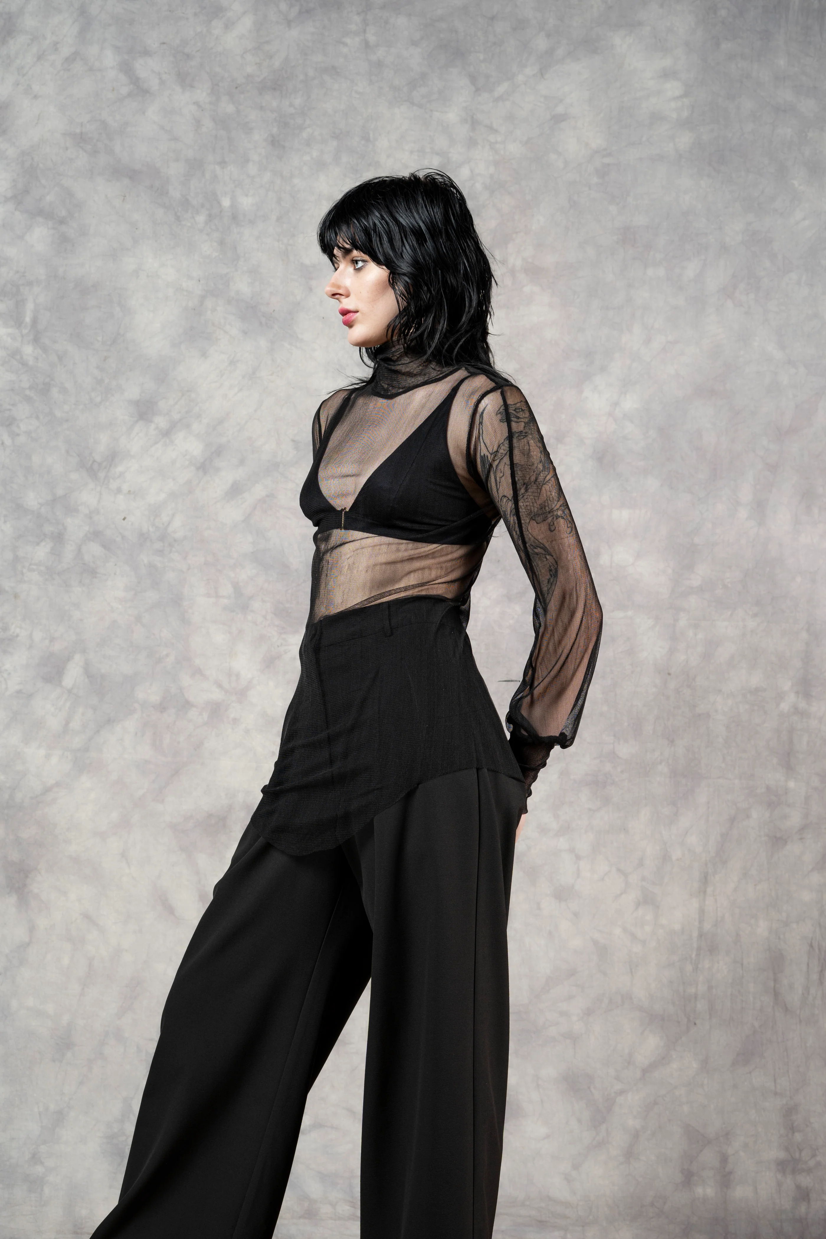 Bishop Sleeve Silk Tulle Hourglass Tunic - Image 19