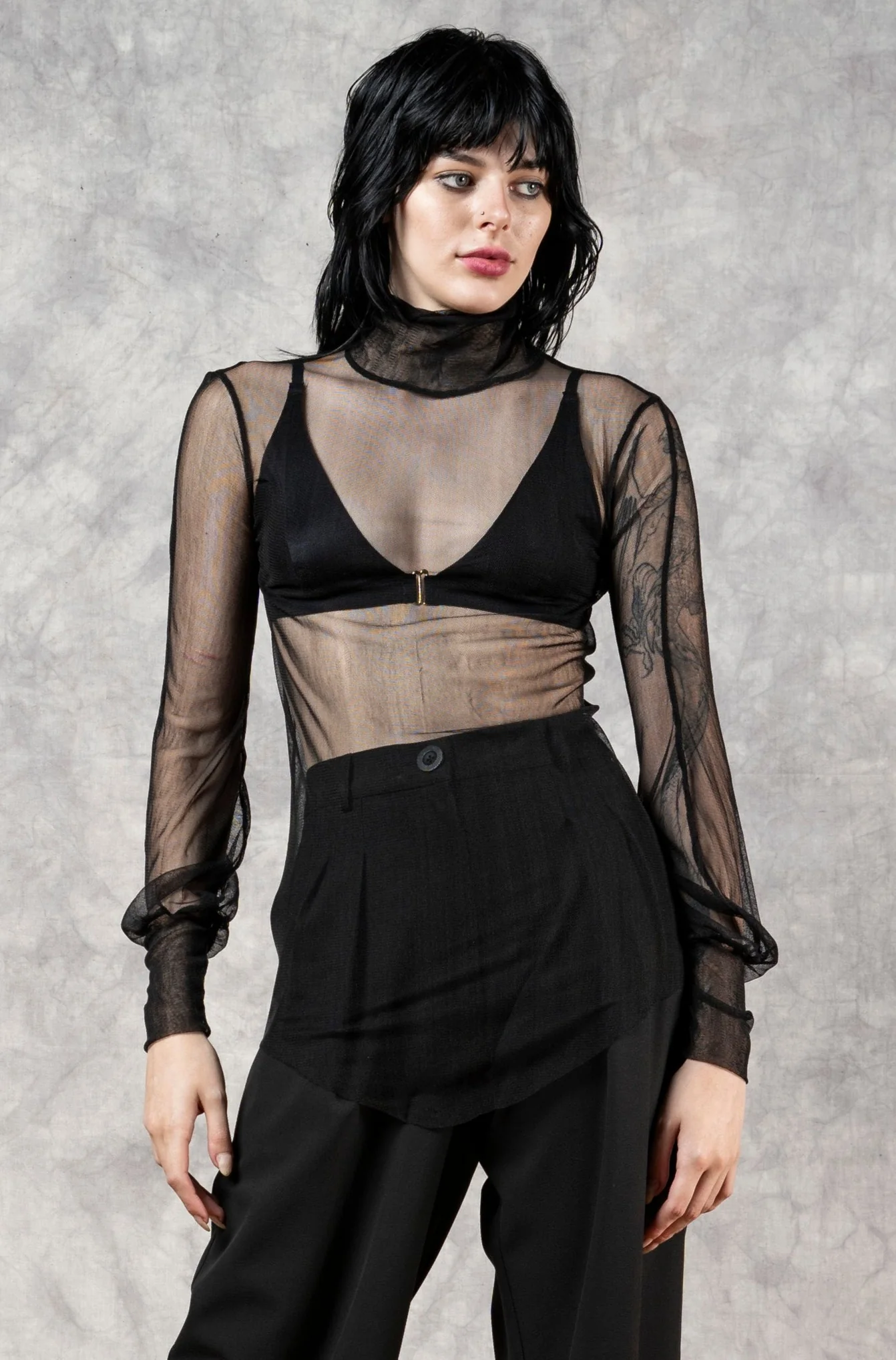 Bishop Sleeve Silk Tulle Hourglass Tunic - Image 2