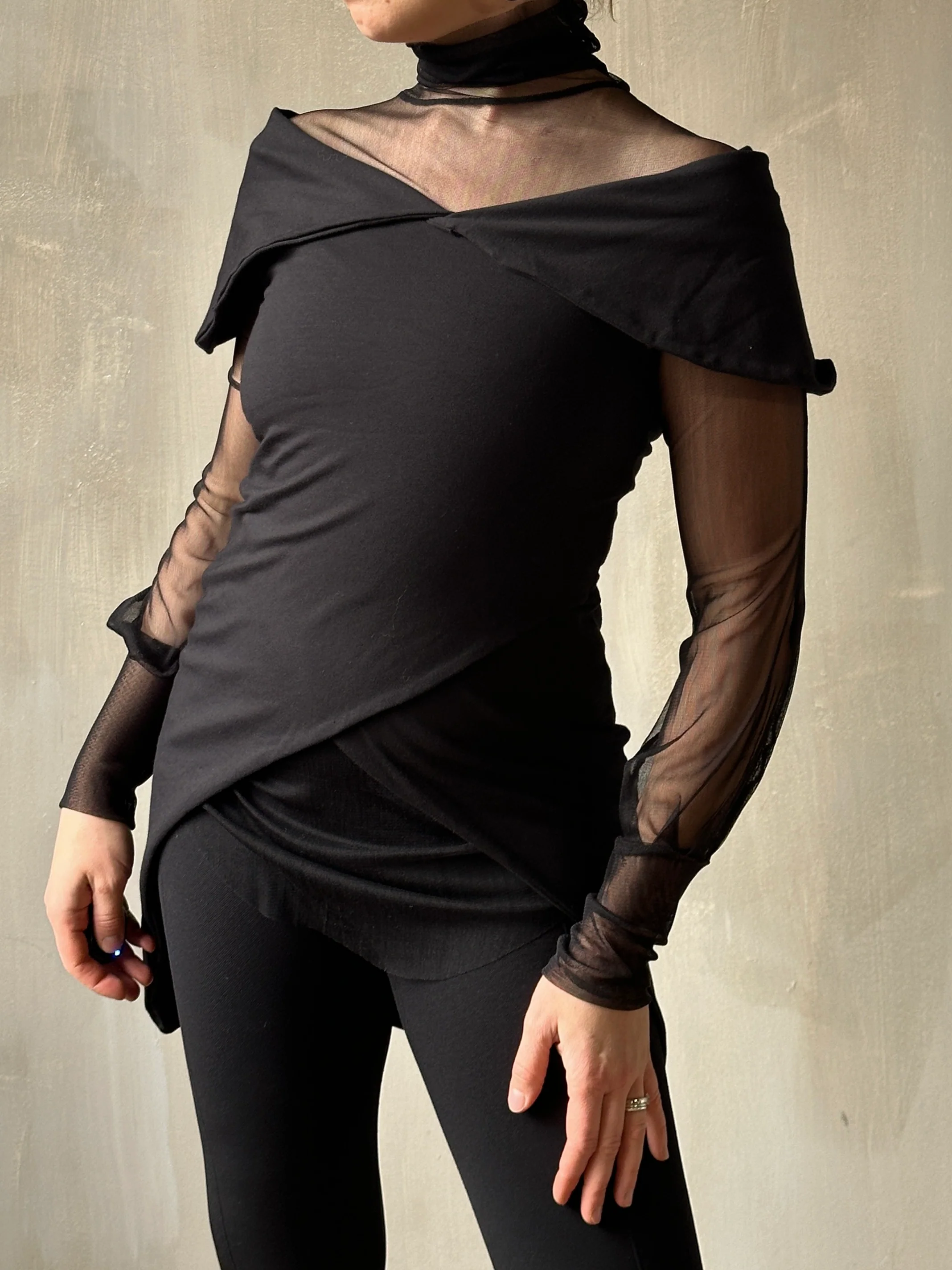Bishop Sleeve Silk Tulle Hourglass Tunic - Image 4
