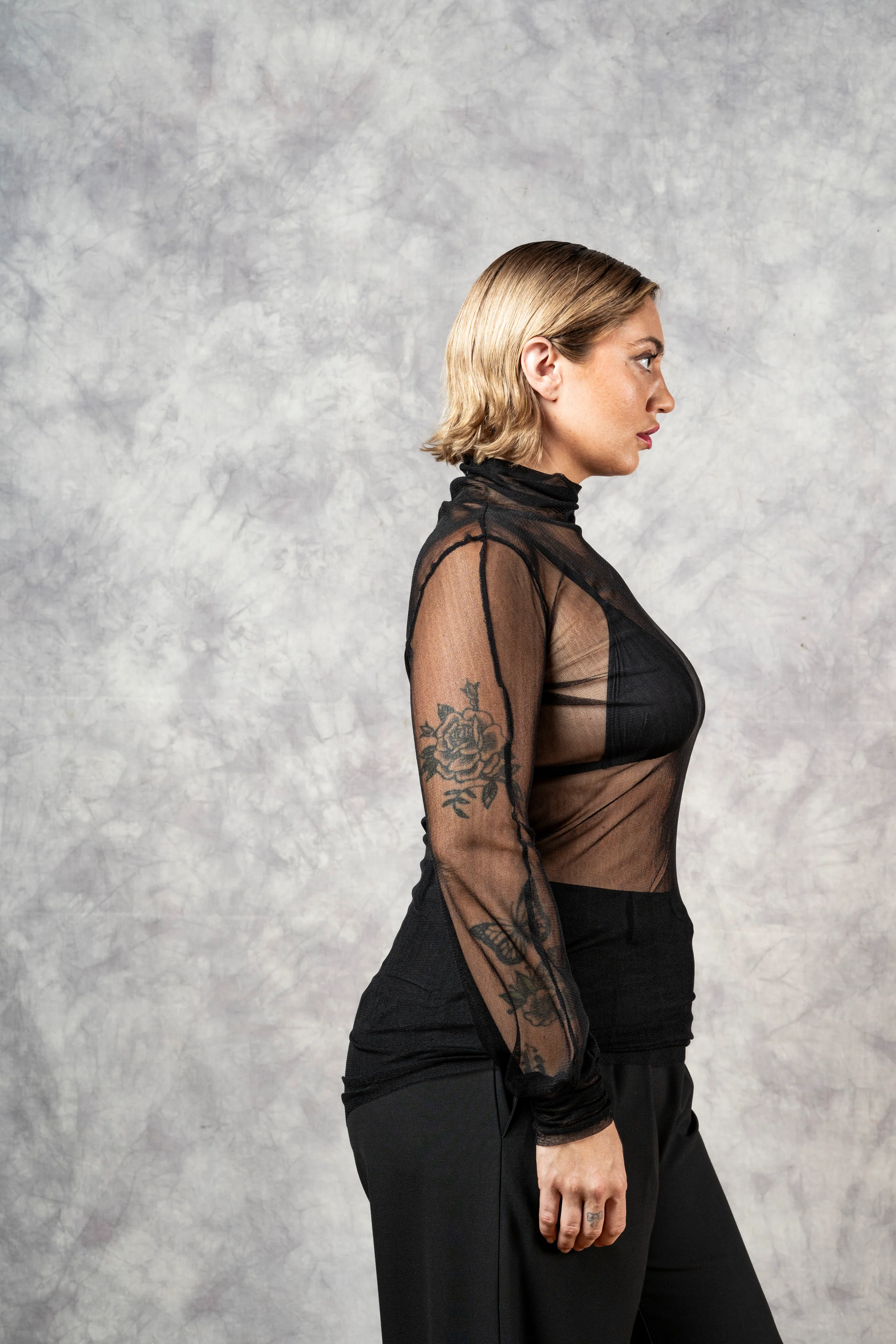 Bishop Sleeve Silk Tulle Hourglass Tunic - Image 5