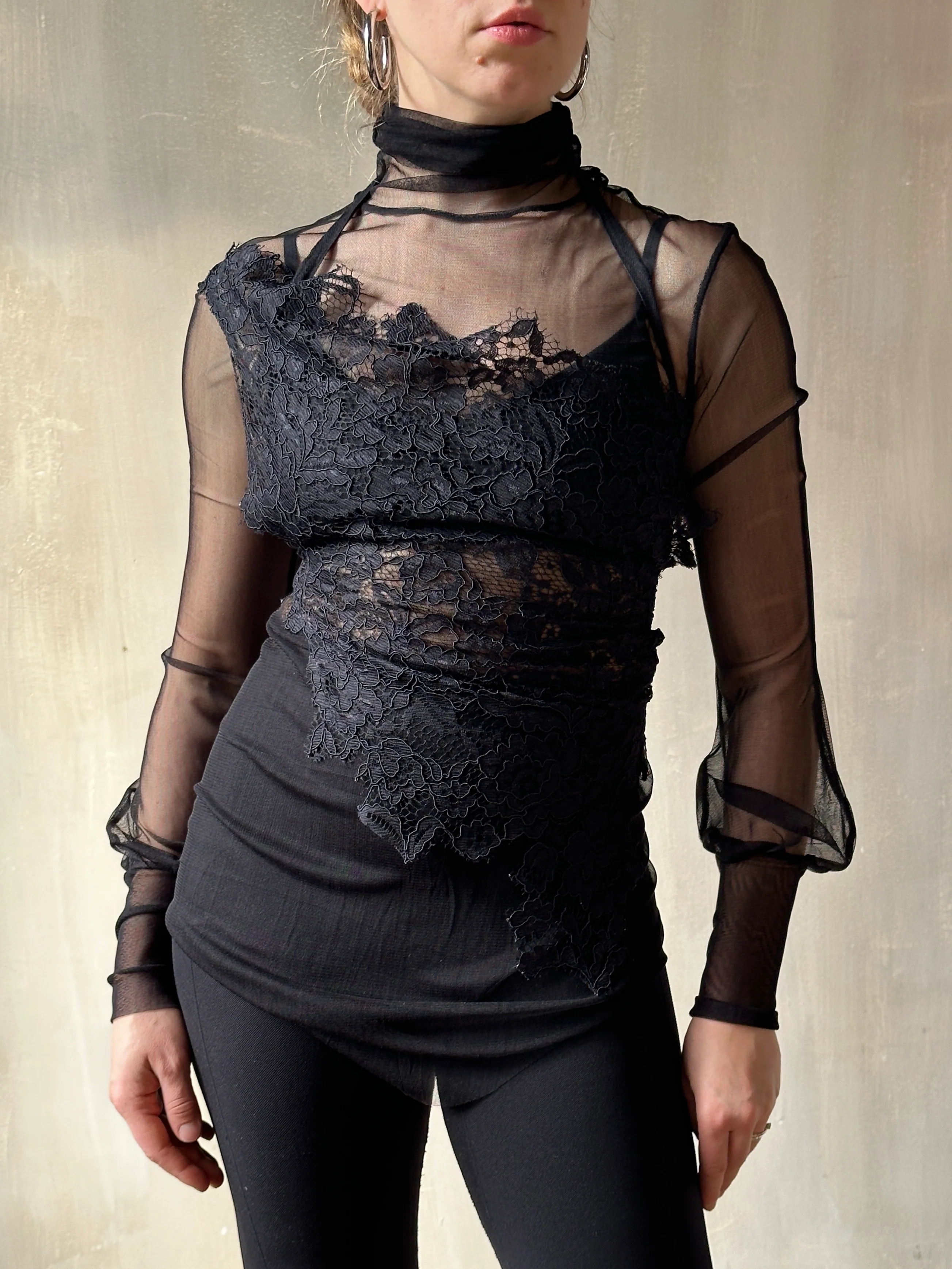 Bishop Sleeve Silk Tulle Hourglass Tunic - Image 6