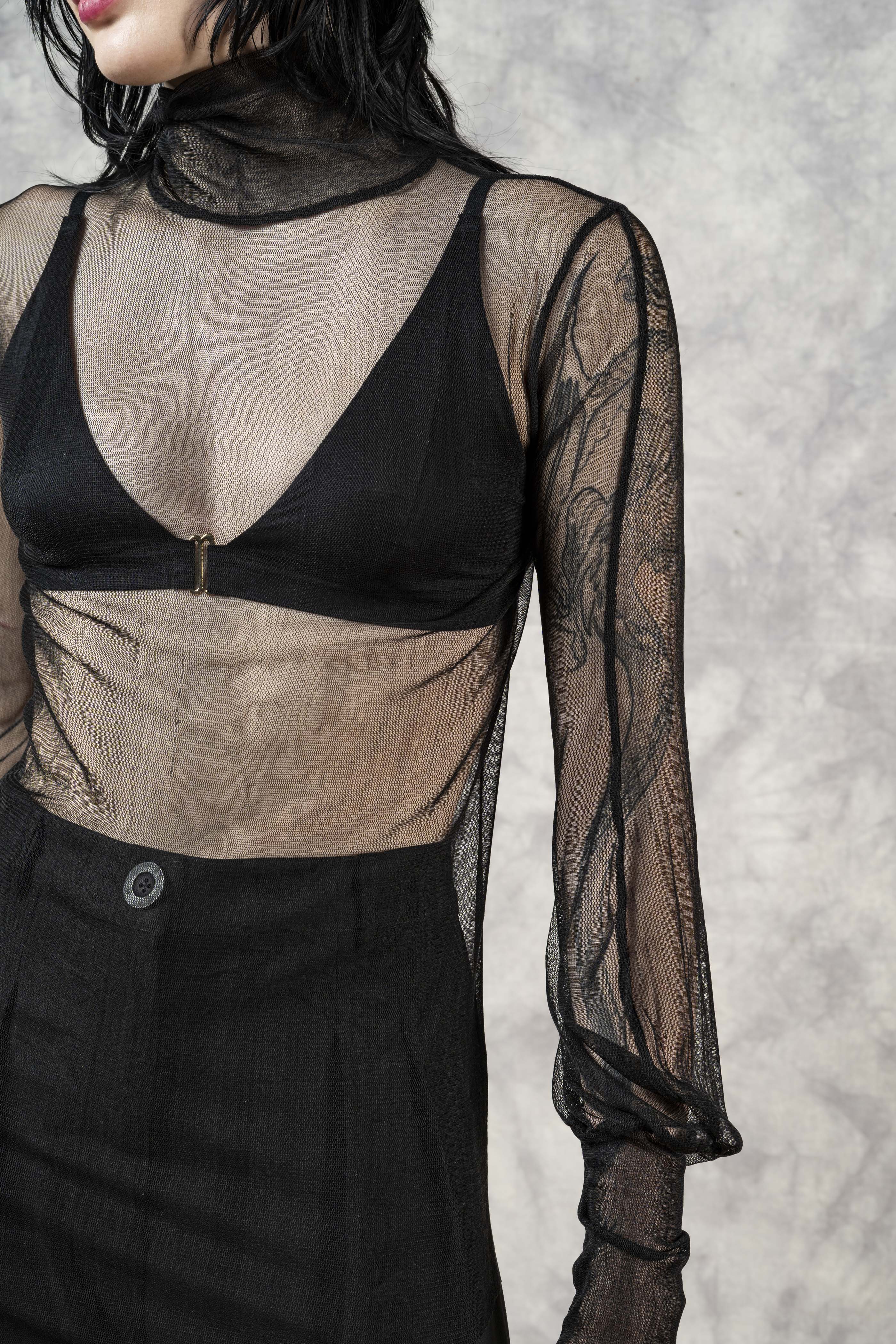 Bishop Sleeve Silk Tulle Hourglass Tunic - Image 7