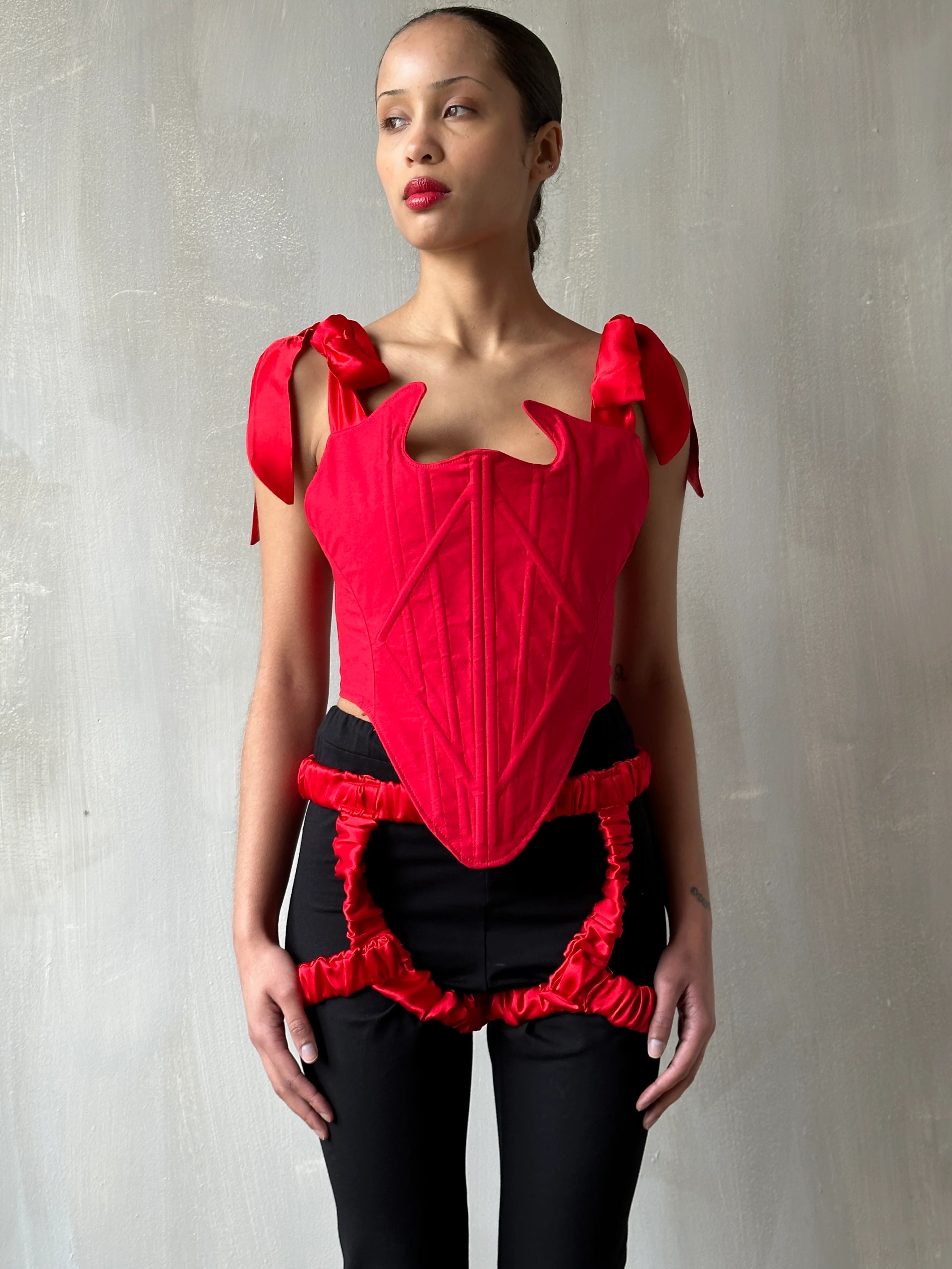 Spring '24 Red Satin Bow Harness - Image 13