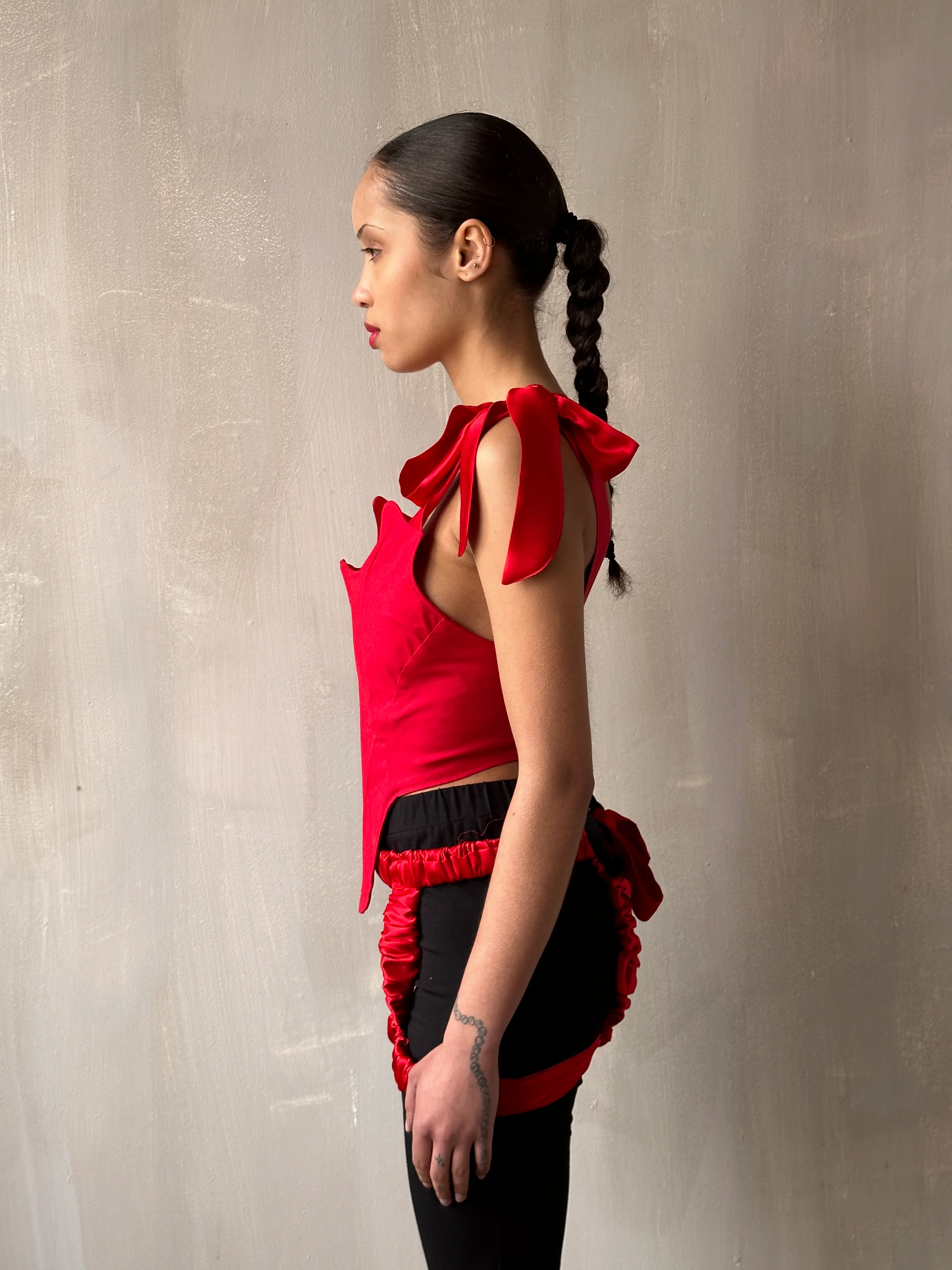 Diamond Demon Stays in Red Cotton Sateen - Image 4