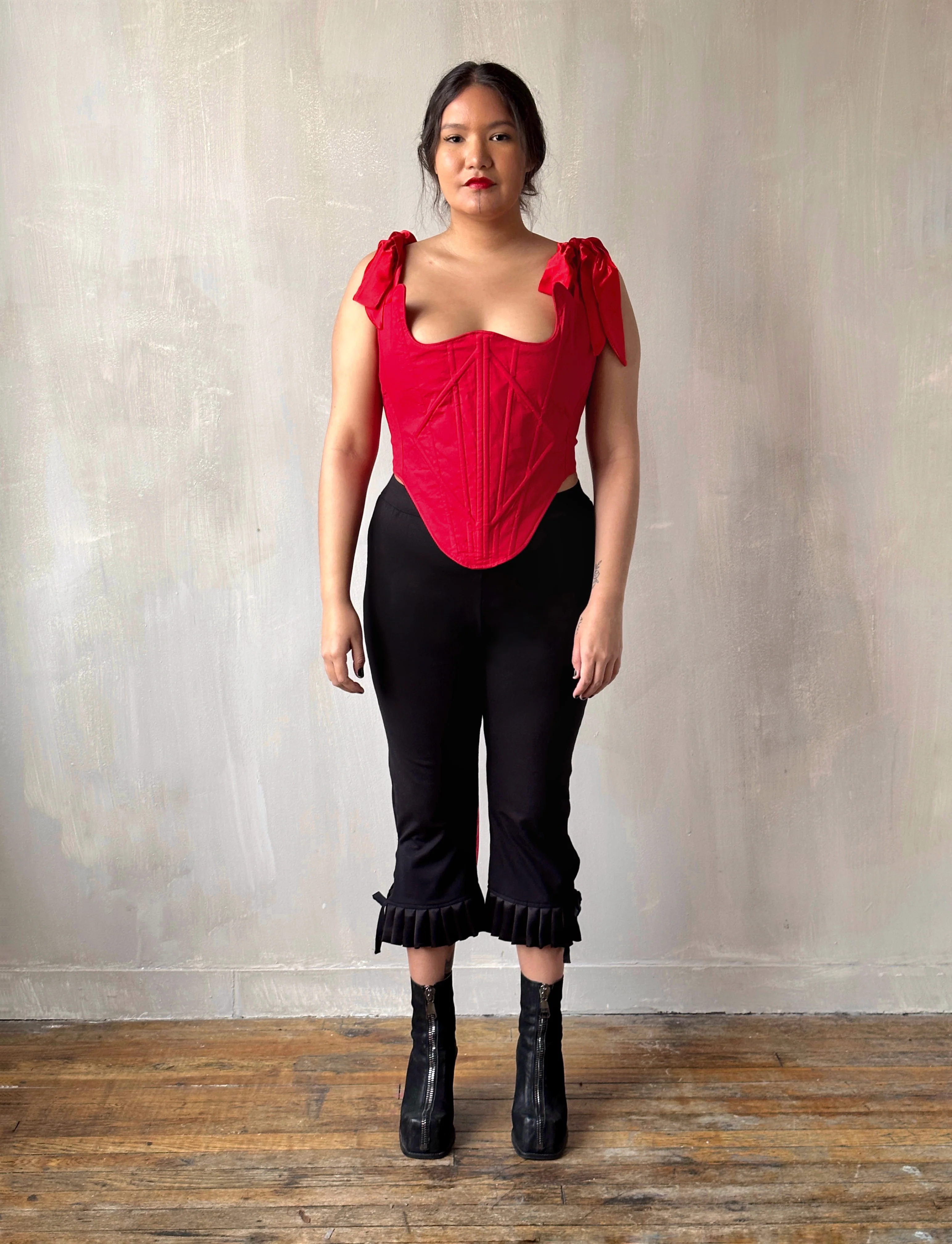 Diamond Demon Stays in Red Cotton Sateen - Image 6