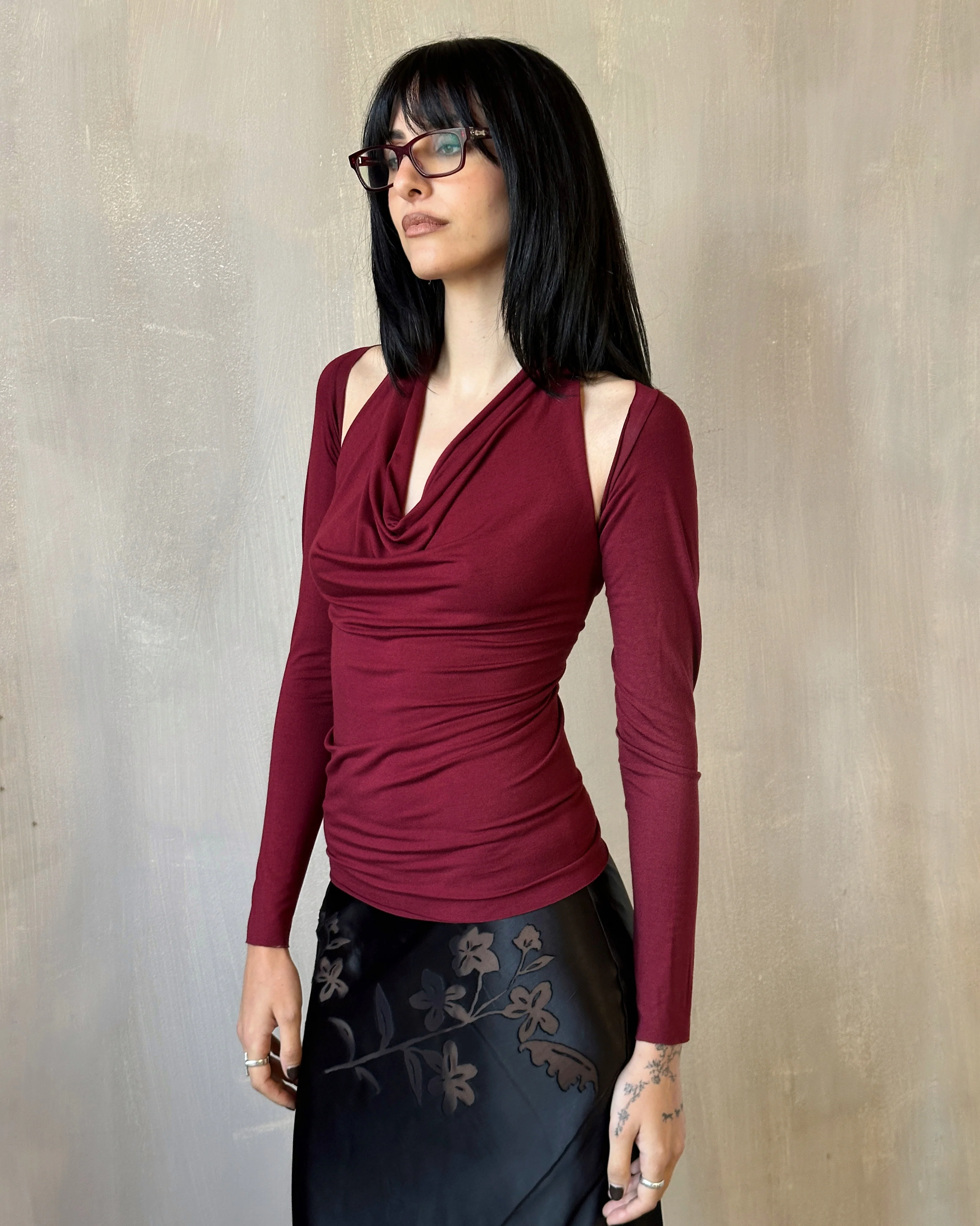 Halter Shrug Top in Blood Red (In Stock) * - Image 4