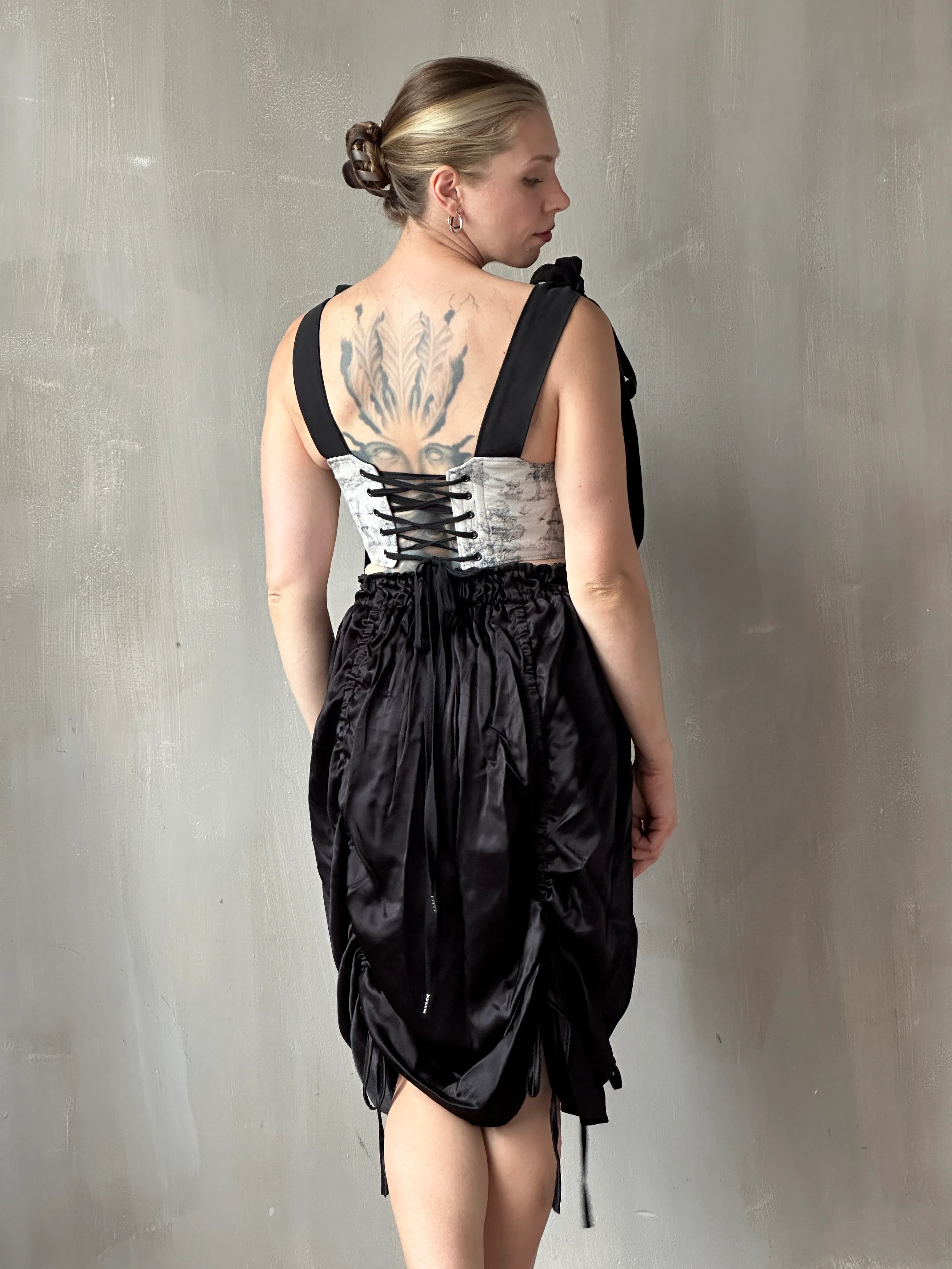 Sample Sale: Toile de Jouy Diamond Stays (50" Bust/40" Waist) - Image 10