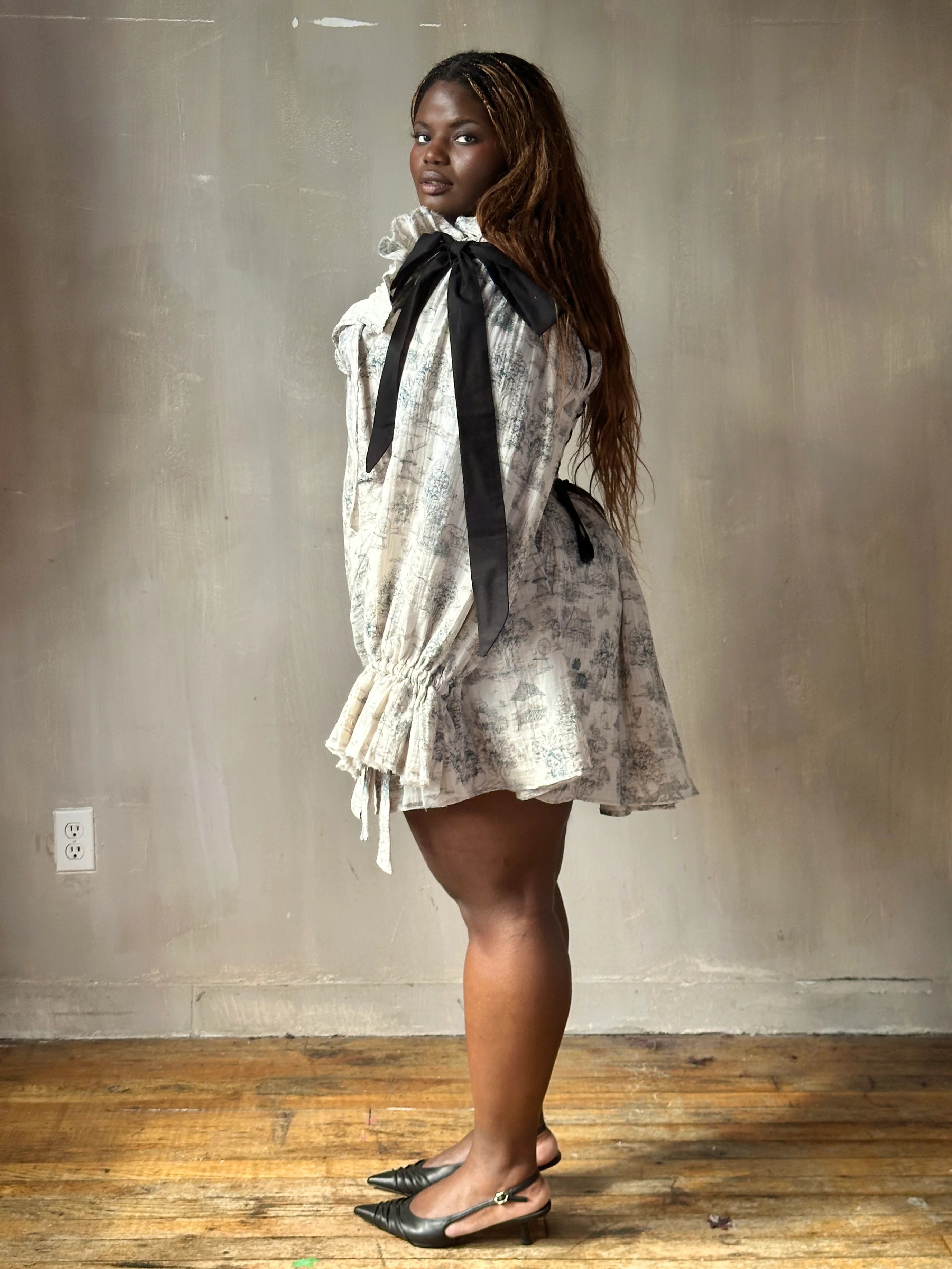Sample Sale: Toile de Jouy Diamond Stays (50" Bust/40" Waist) - Image 22
