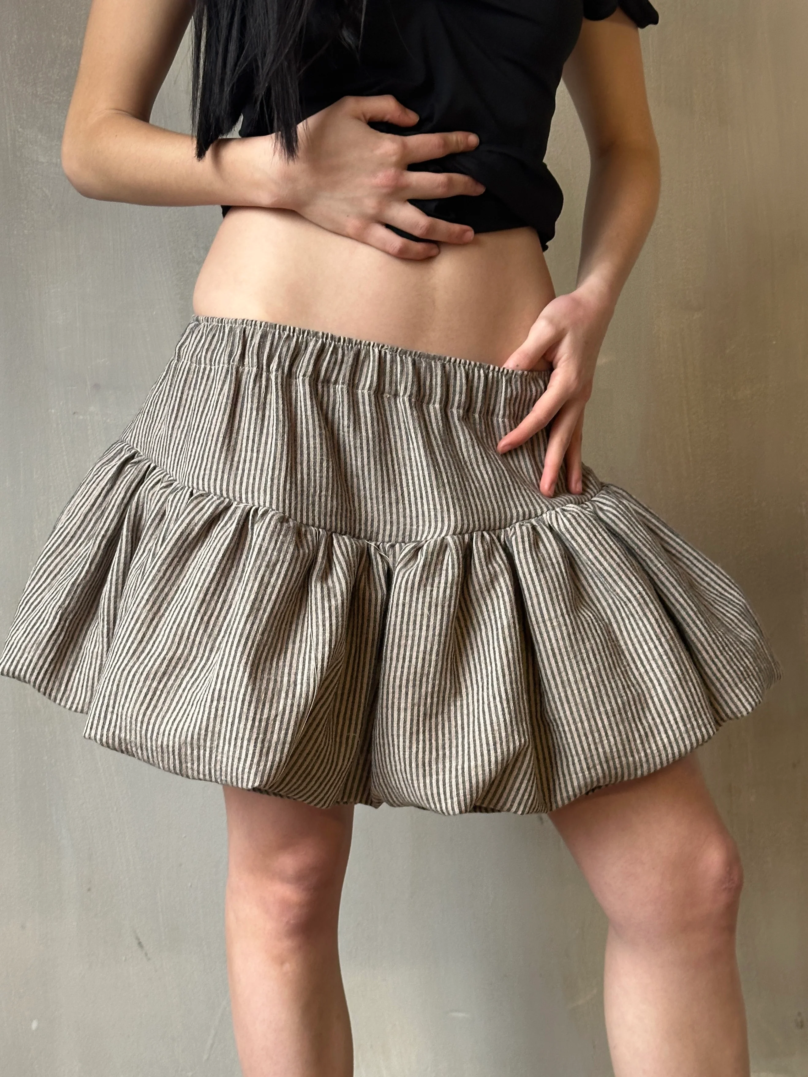 Sample Sale: Bubble Skort in Pirate Stripe Cotton (Size IV) - Image 3