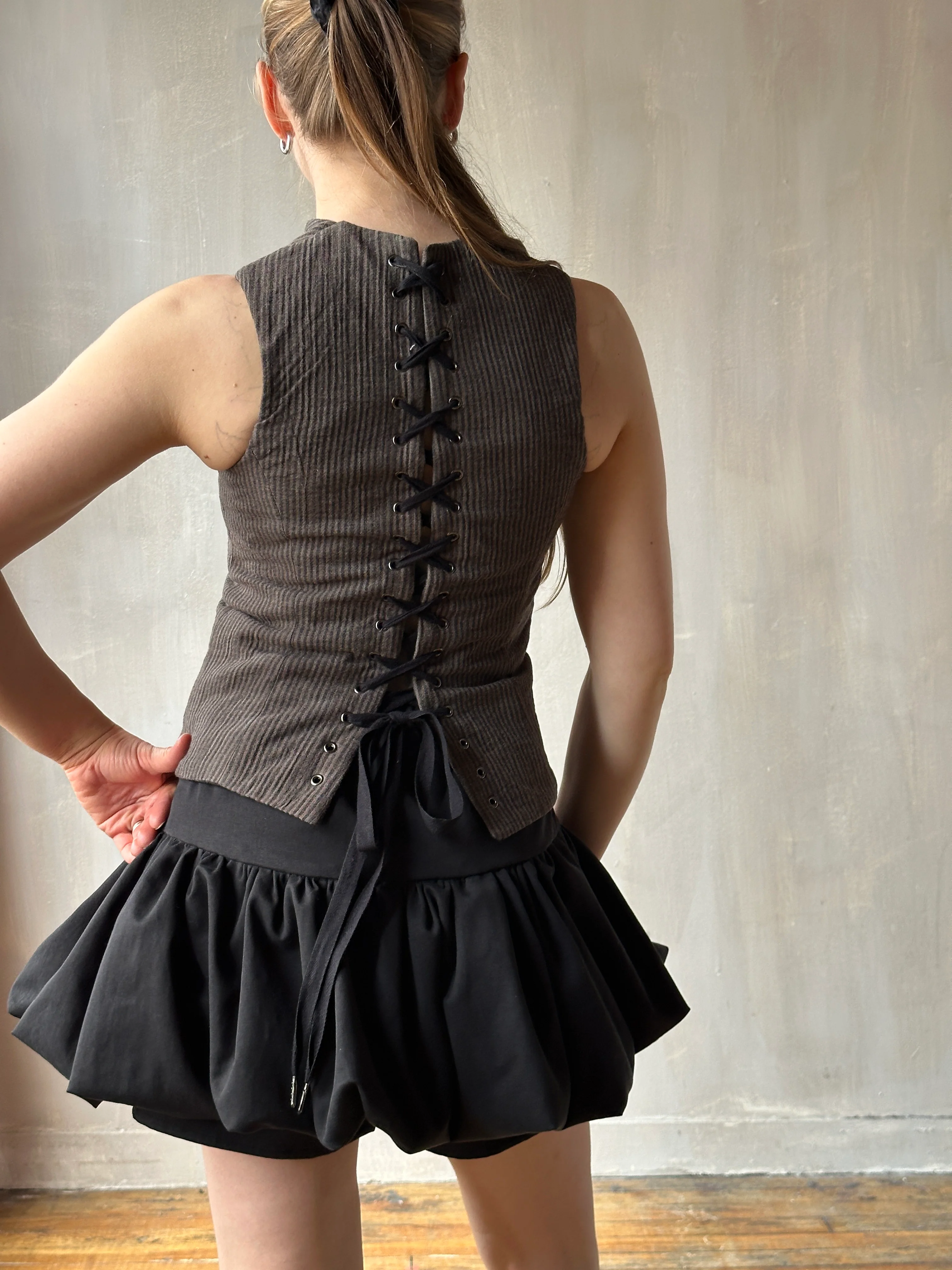 Cutaway Vest in Dark Stripe (In Stock) * - Image 6