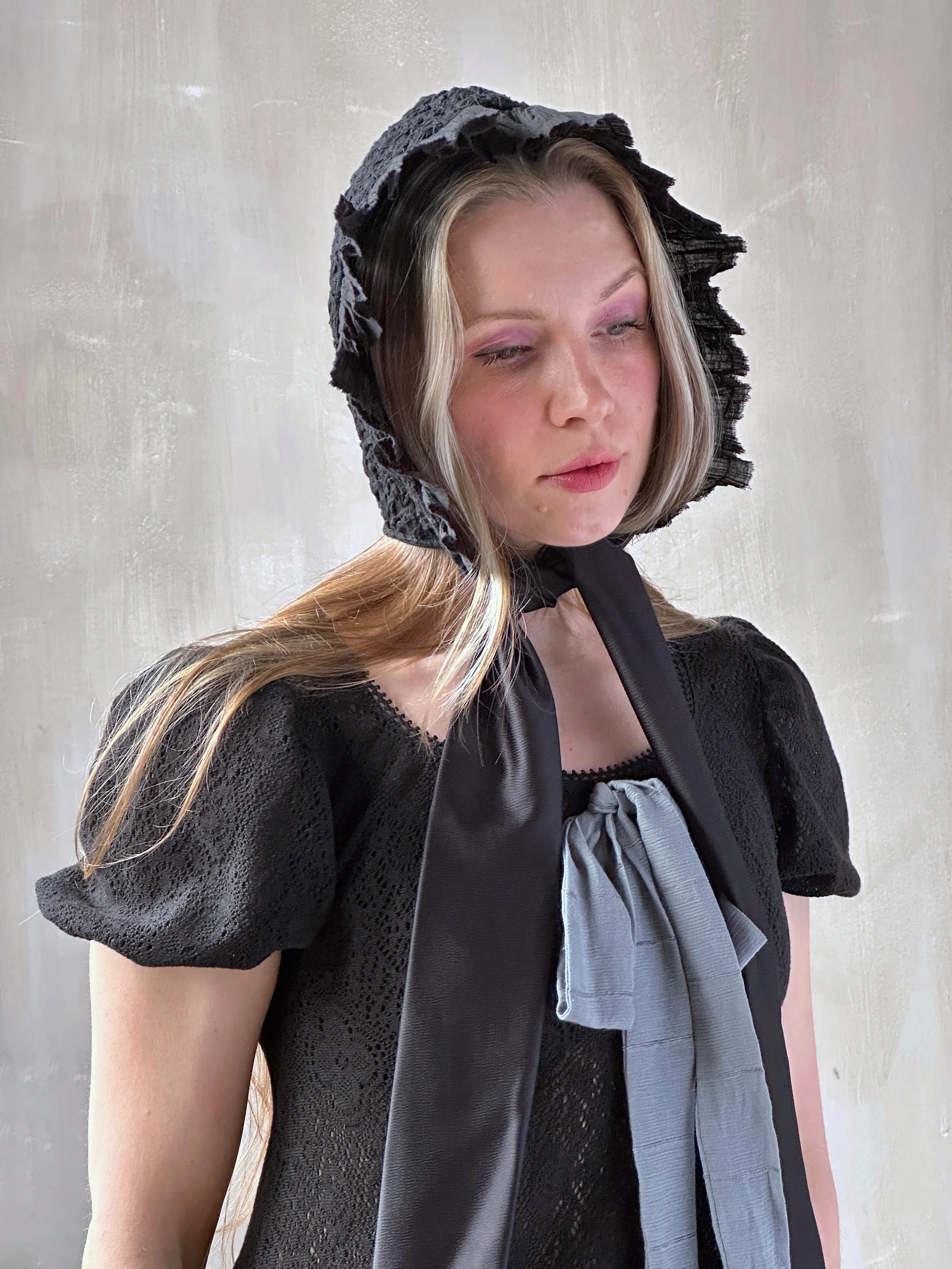 Spring '26: "Laura" Mini Dress in Black Cotton Lace (Pre-Order) - Image 3