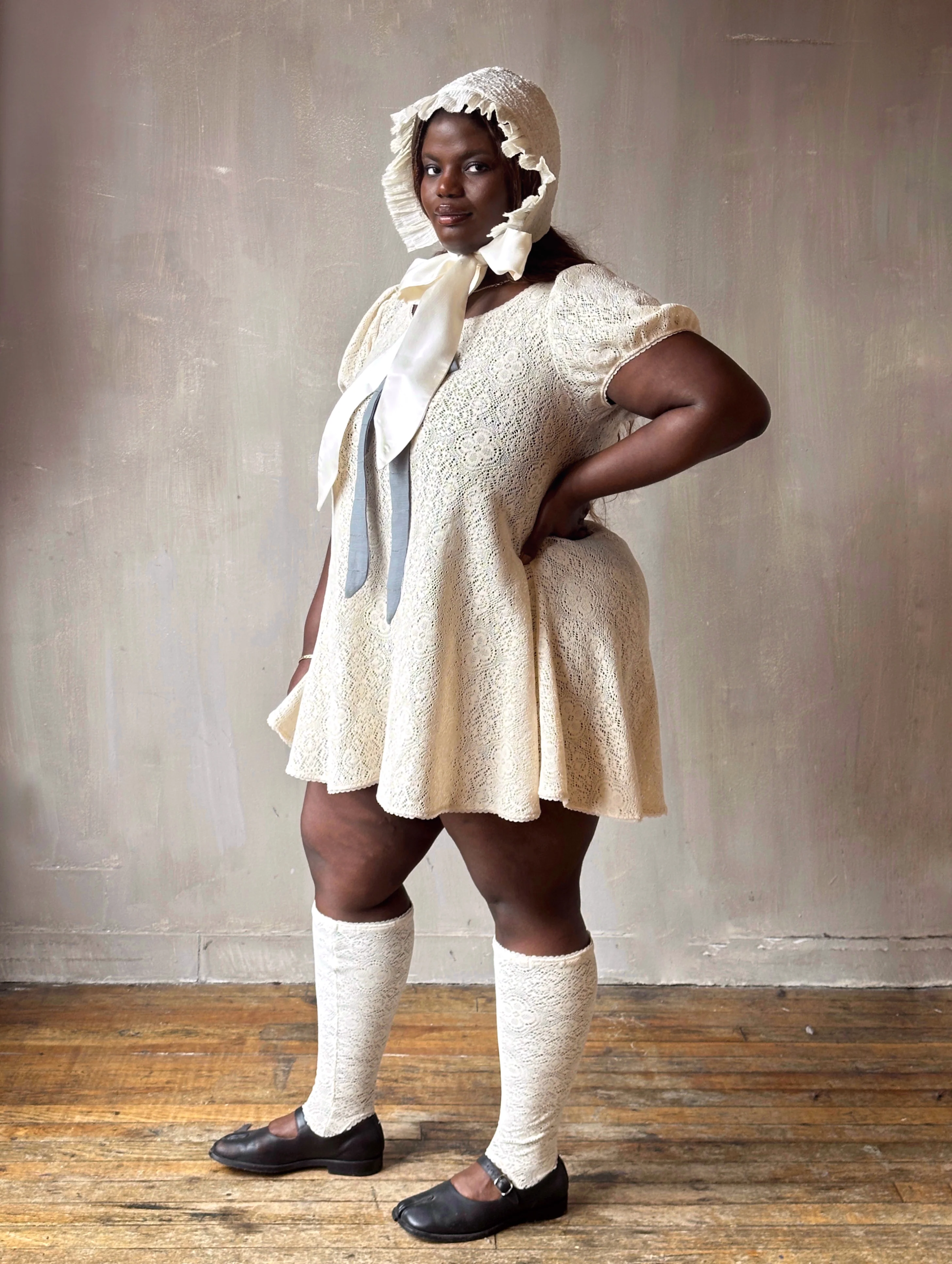 Spring '26: "Laura" Mini Dress in Ivory Cotton Lace (Pre-Order) - Image 10