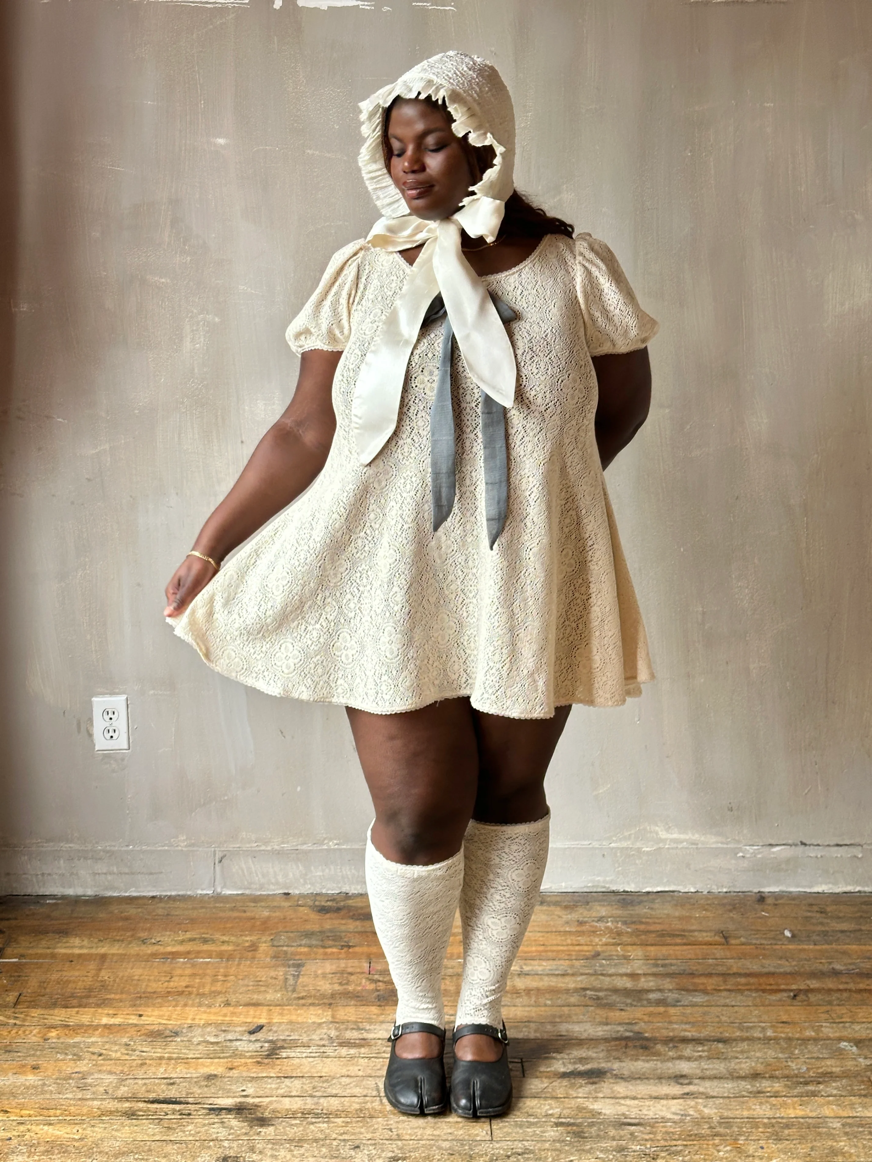 Spring '26: "Laura" Mini Dress in Ivory Cotton Lace (Pre-Order) - Image 9