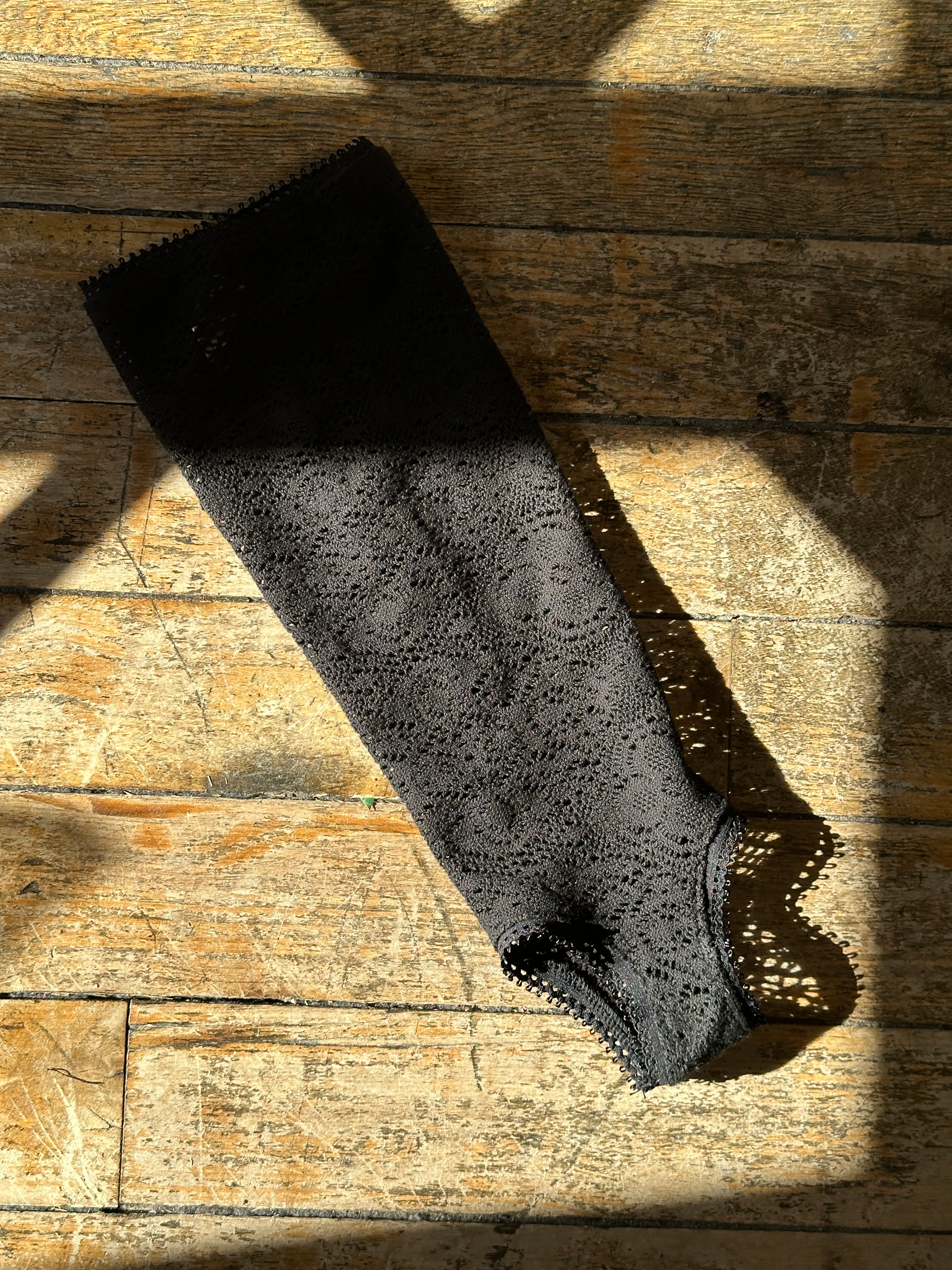 Spring '26: Knee-High Stirrup Socks in Black Cotton Lace (Pre-Order) - Image 11