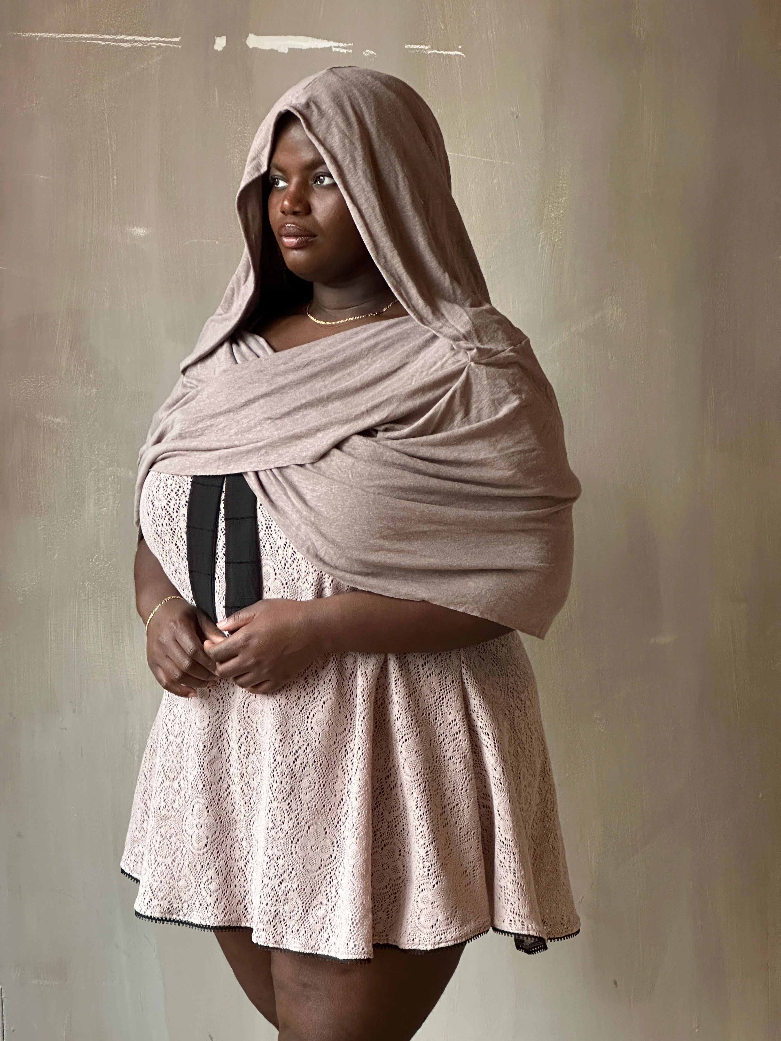 Spring '26: Mythic Cowl in "Moon Dust" Linen Jersey (Pre-Order) - Image 4