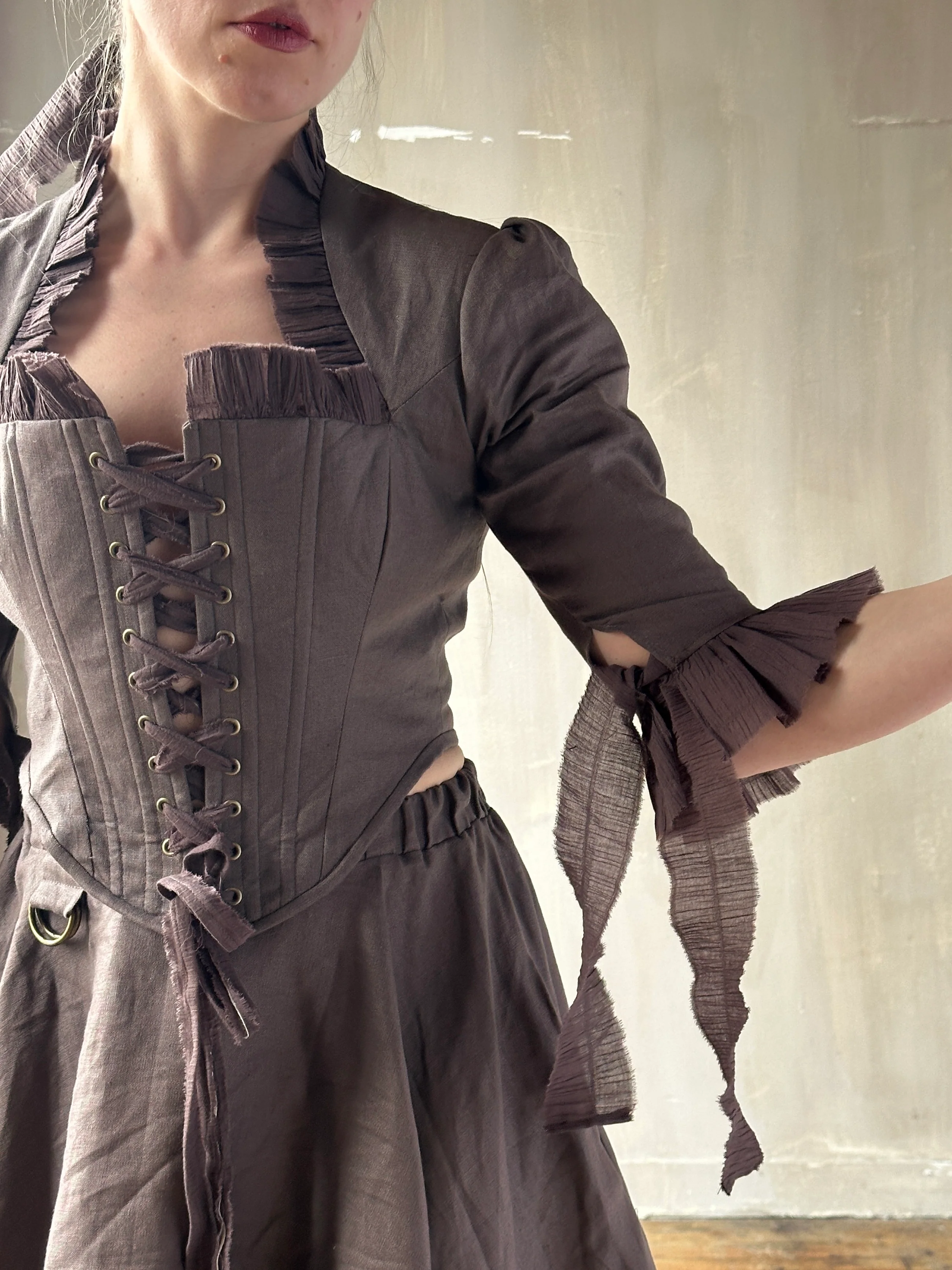 Spring '26: Pastorale Bodice in Mauve Earth Linen (Pre-Order, Limited Edition) - Image 7