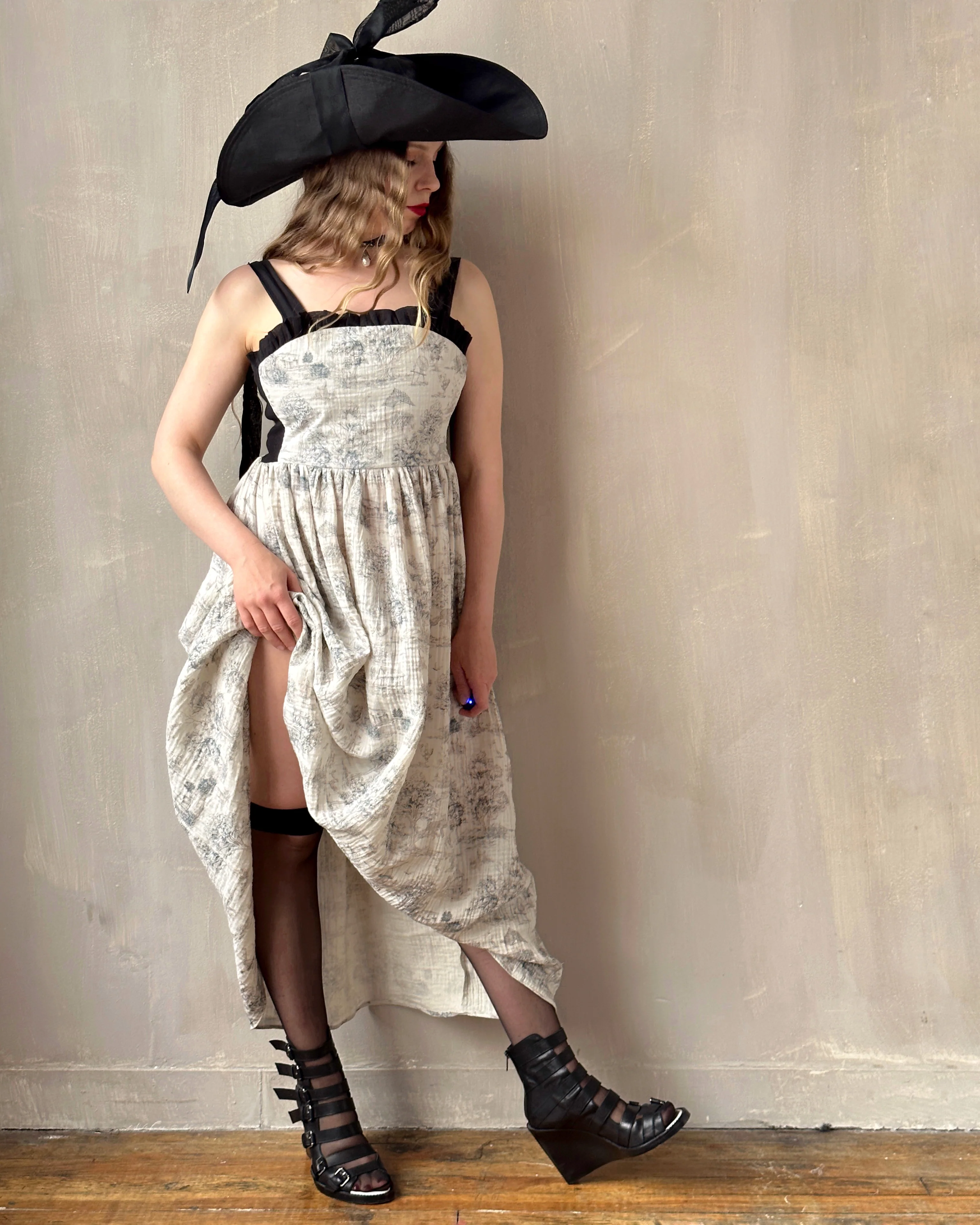 Heloise Dress in Toile de Jouy (Made-To-Order) - Image 3