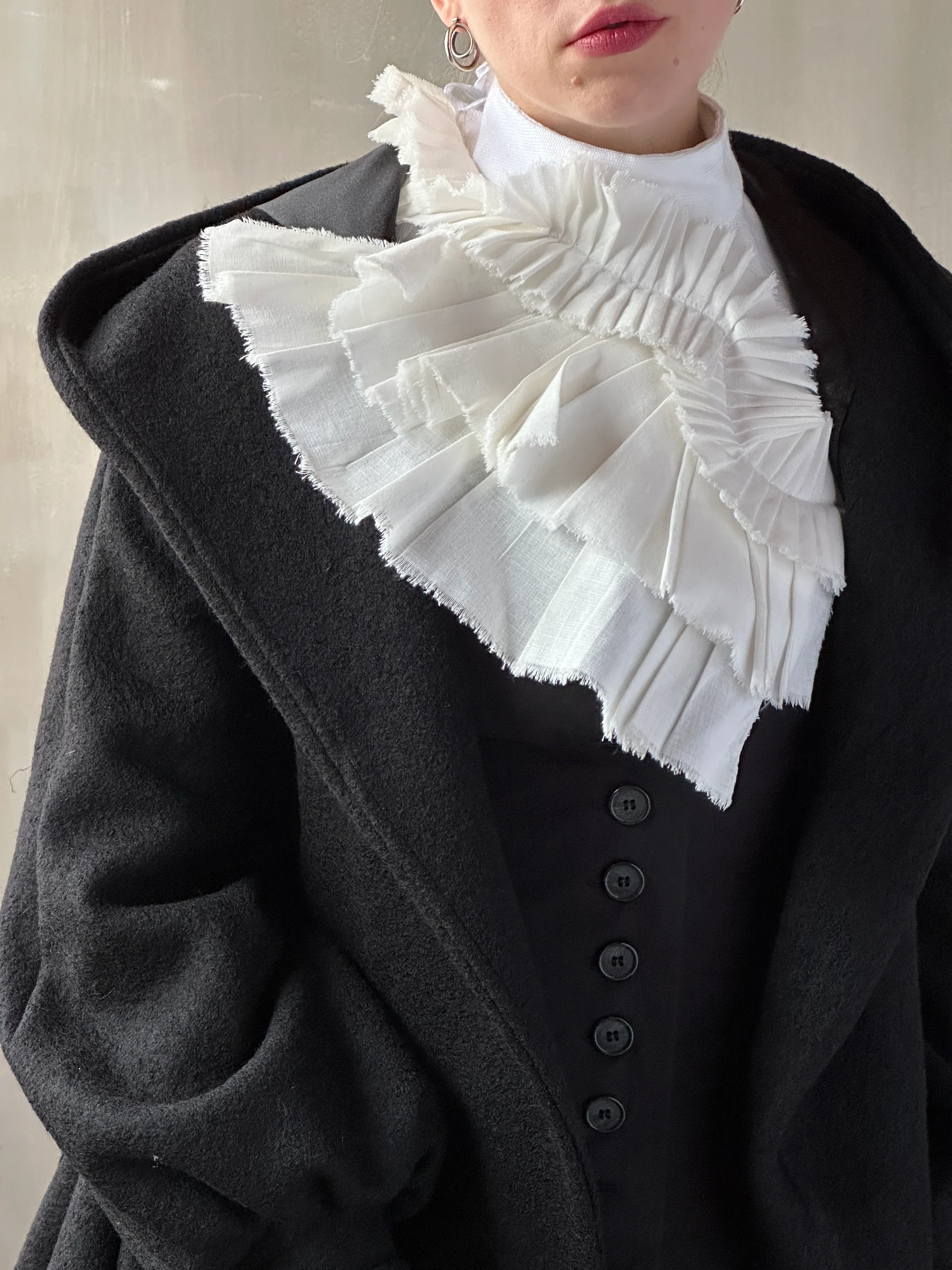 FW25: Tournure Jacket in Pure Wool (Black, In Stock, Limited Edition) - Image 10