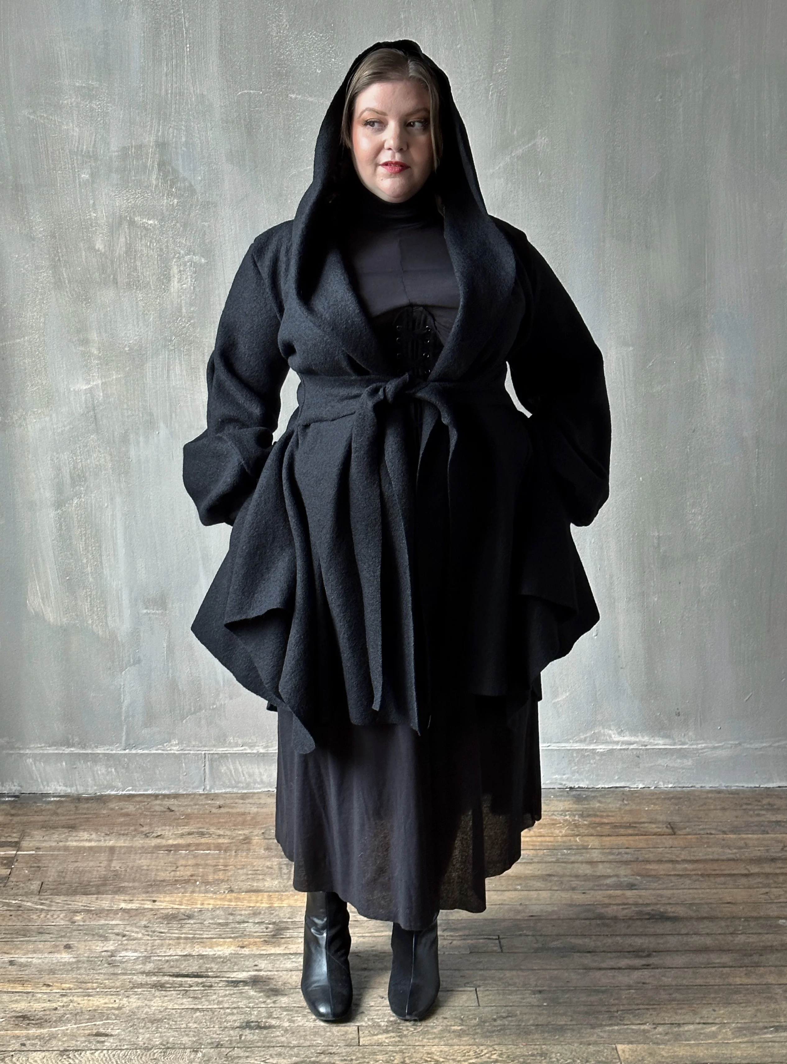 FW25: Tournure Jacket in Pure Wool (Black, In Stock, Limited Edition) - Image 12