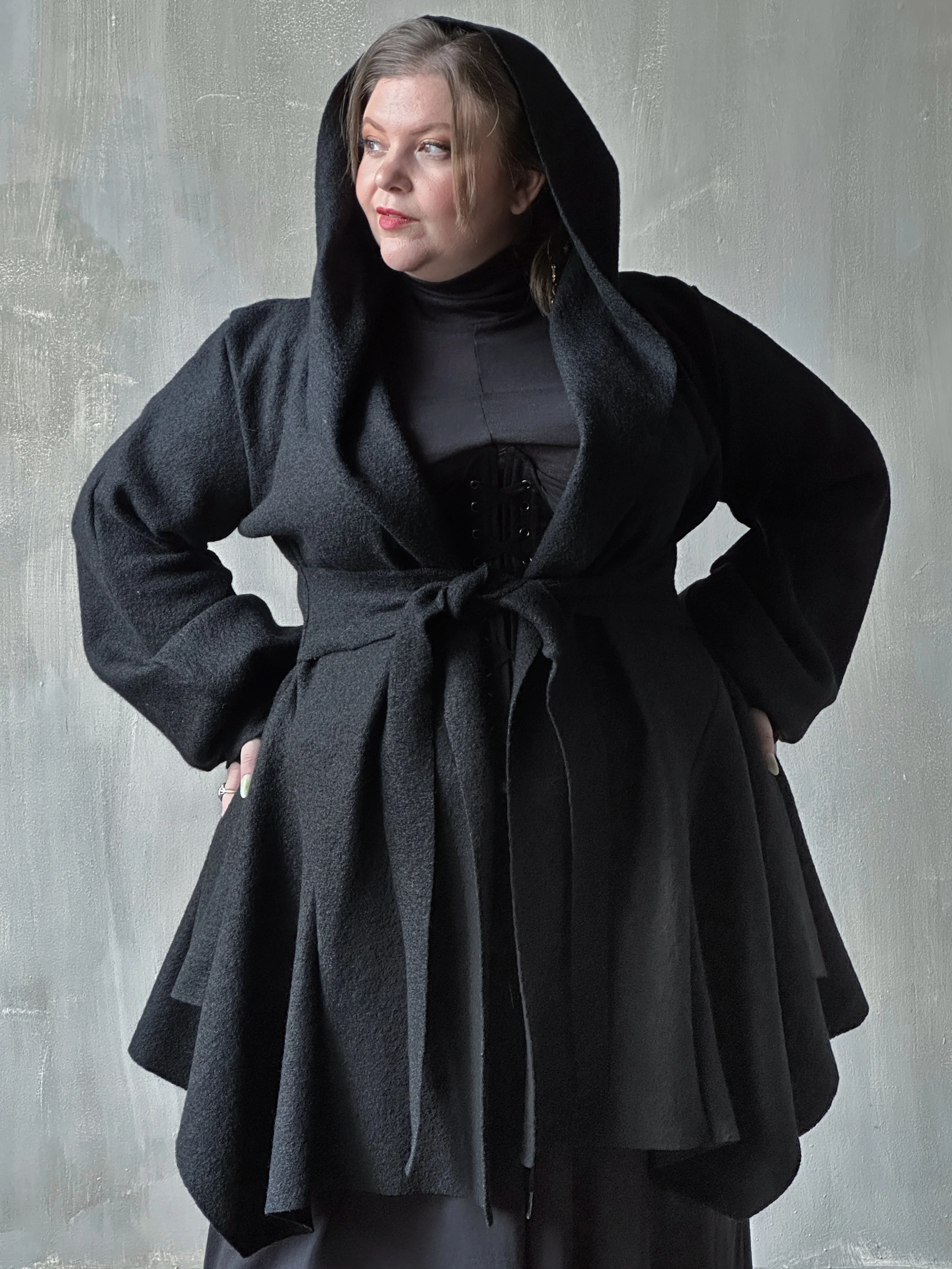 FW25: Tournure Jacket in Pure Wool (Black, In Stock, Limited Edition) - Image 14