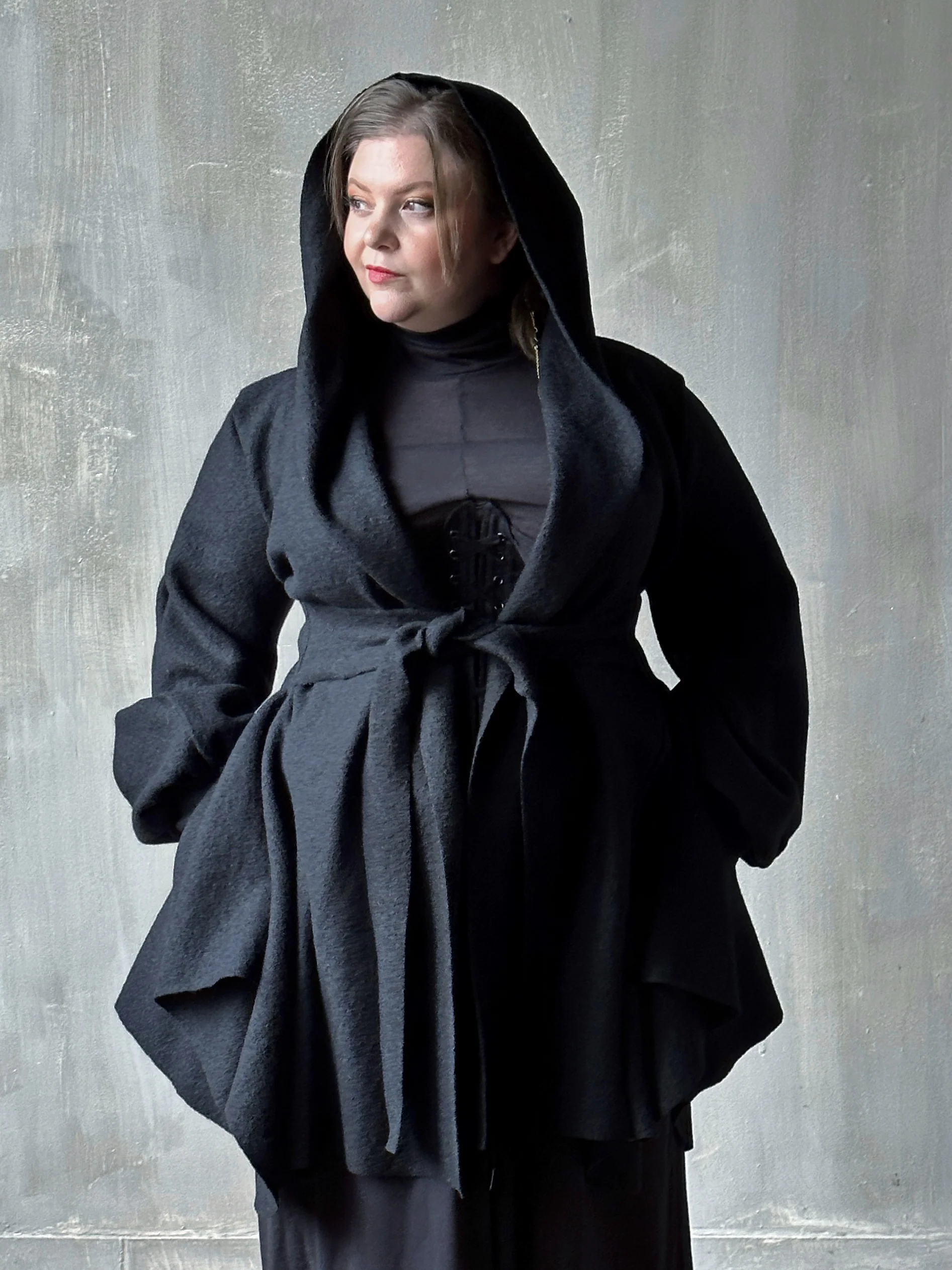 FW25: Tournure Jacket in Pure Wool (Black, In Stock, Limited Edition) - Image 15