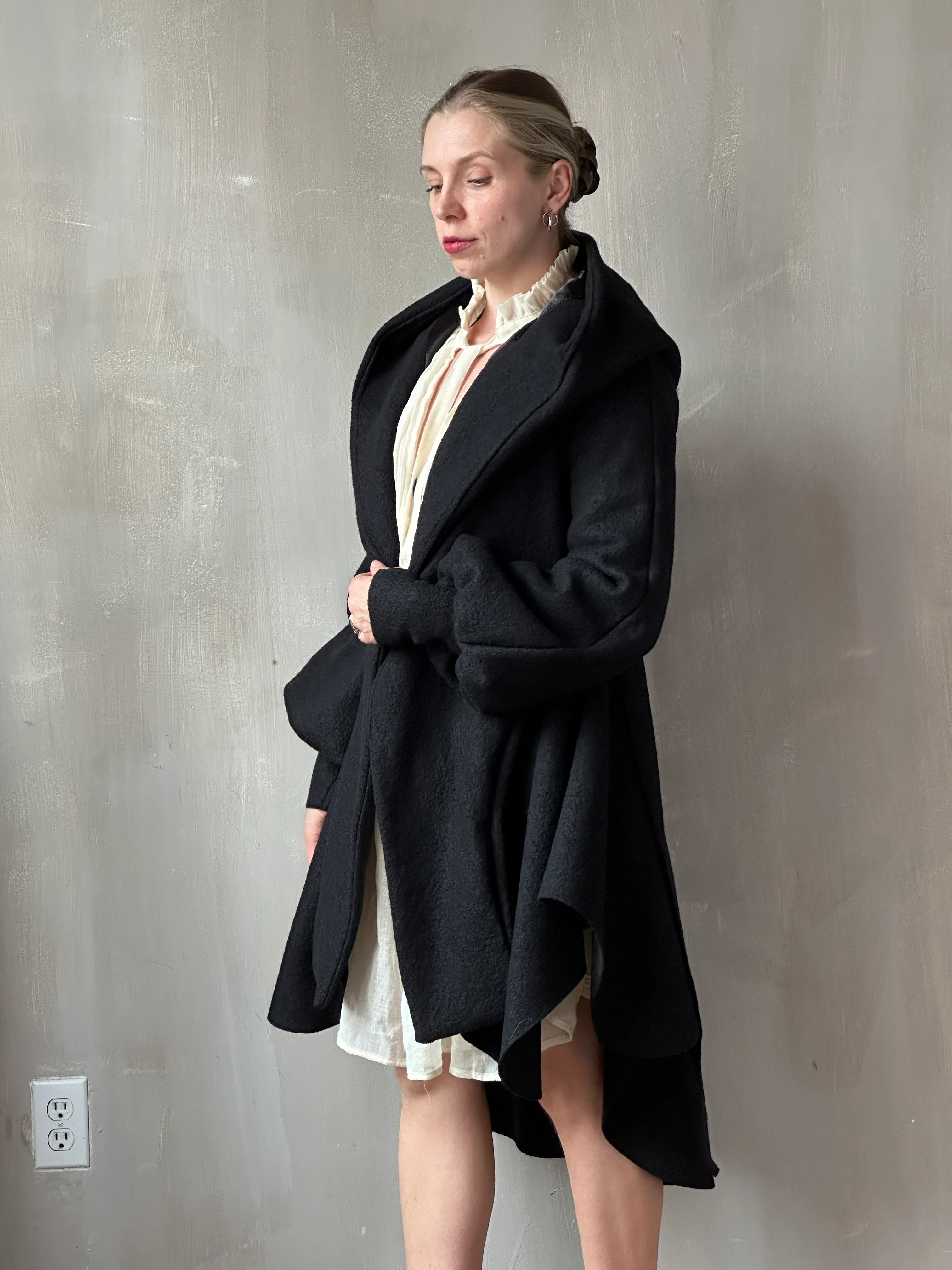 FW25: Tournure Jacket in Pure Wool (Black, In Stock, Limited Edition) - Image 5