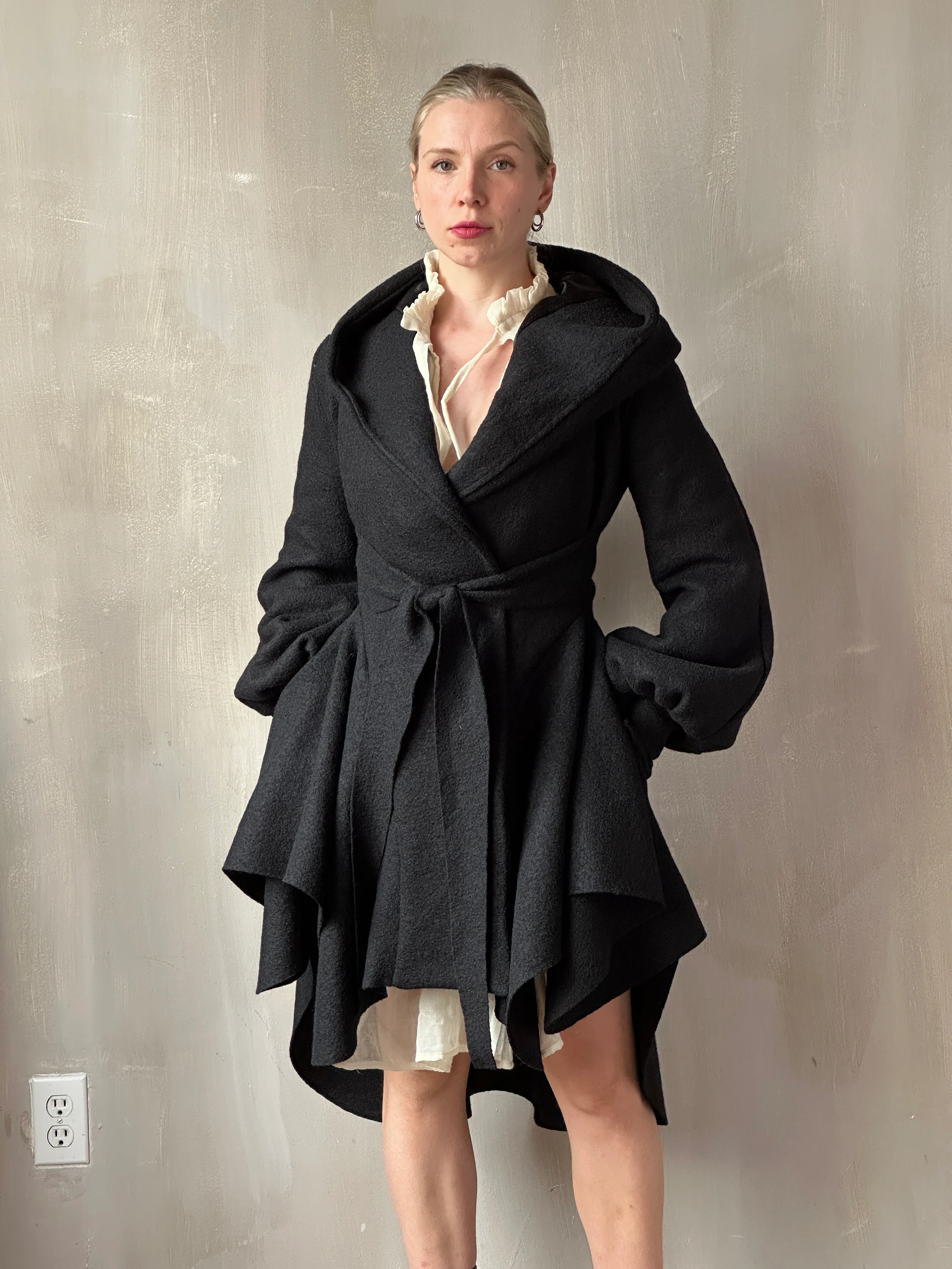 FW25: Tournure Jacket in Pure Wool (Black, In Stock, Limited Edition) - Image 6