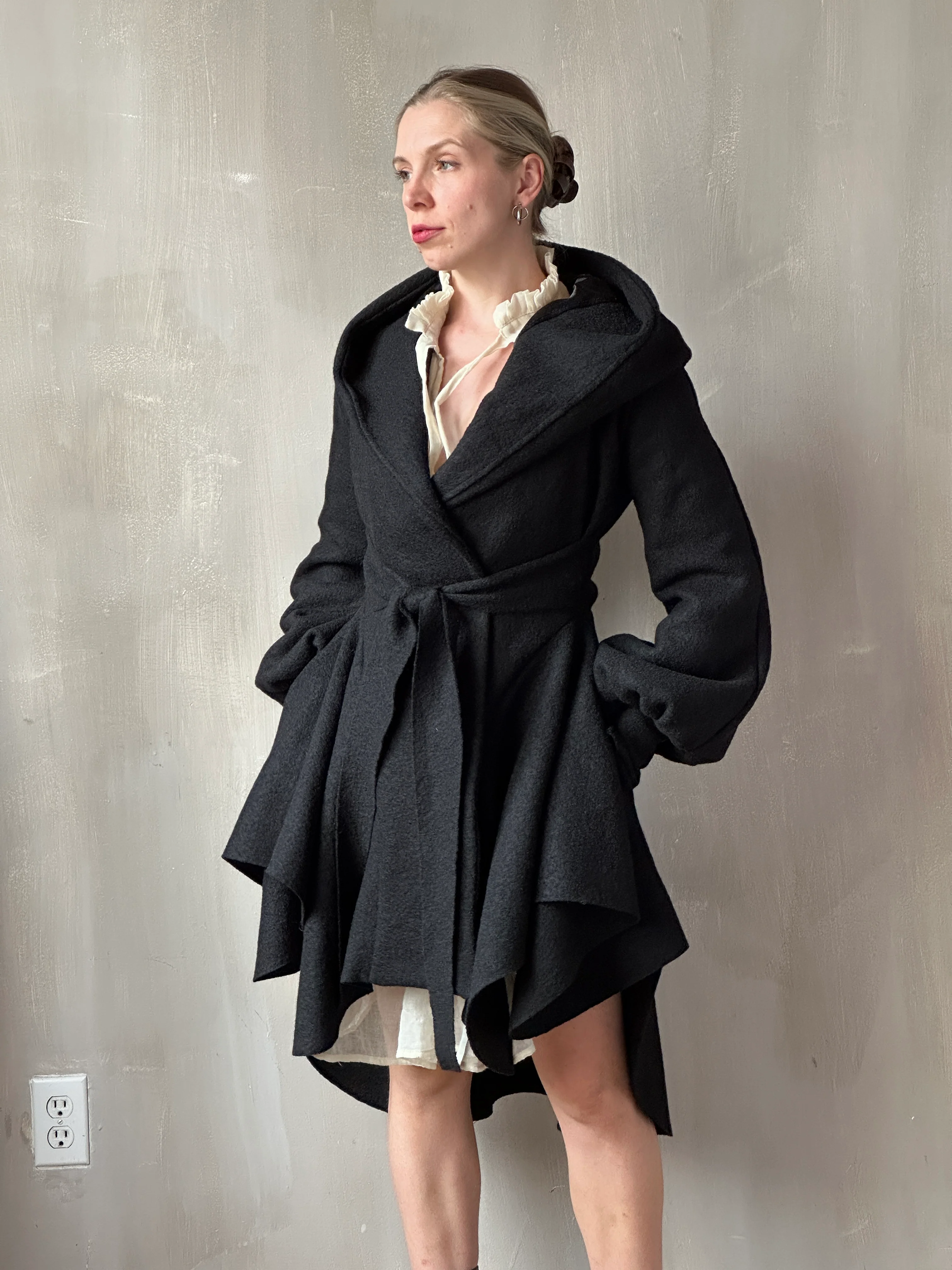 FW25: Tournure Jacket in Pure Wool (Black, In Stock, Limited Edition) - Image 7