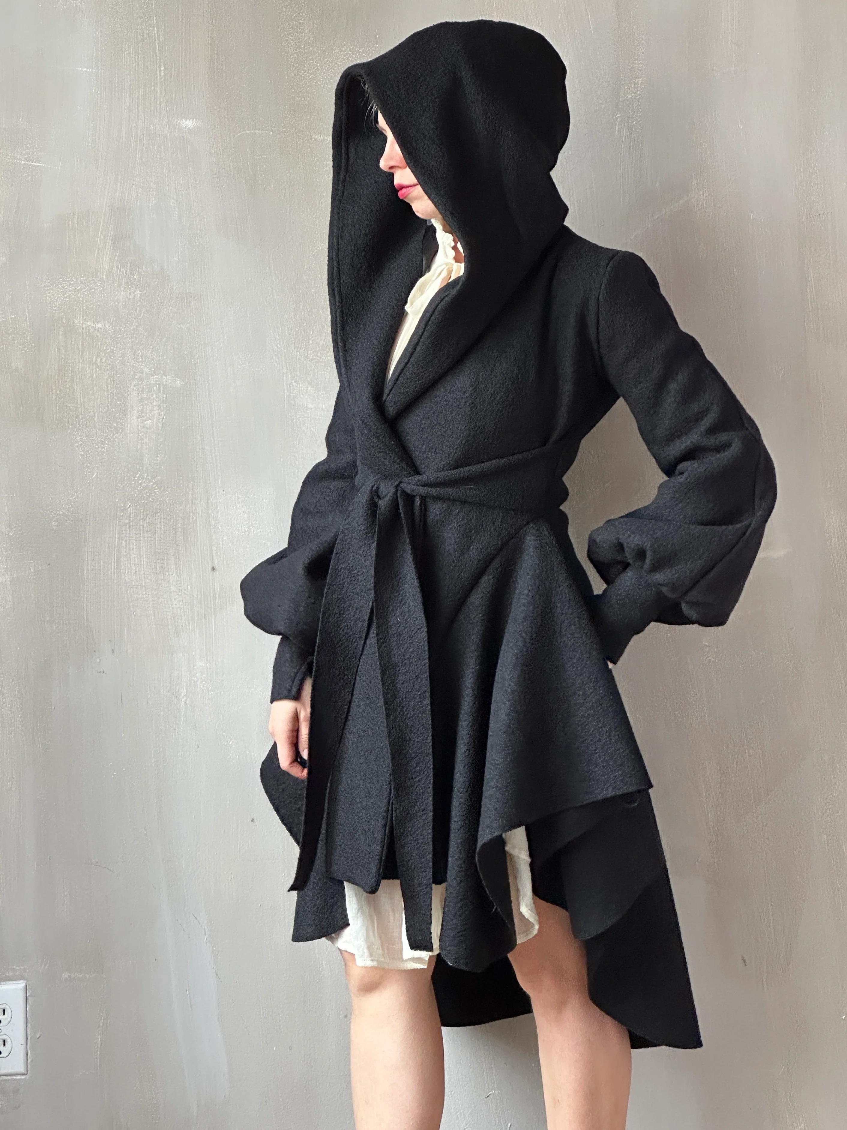 FW25: Tournure Jacket in Pure Wool (Black, In Stock, Limited Edition) - Image 8