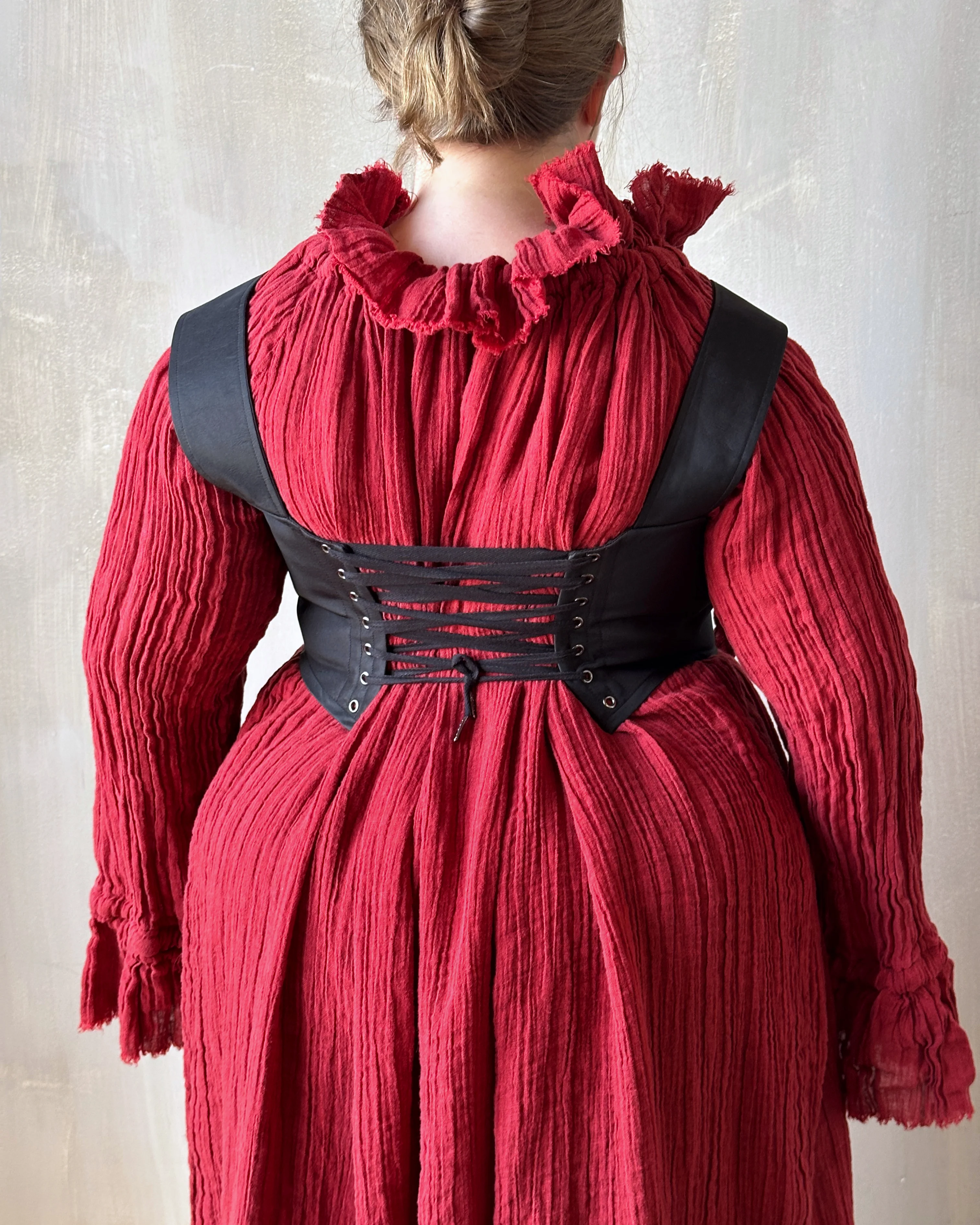 Ultra Maxi Alchemist Chemise in Burnt Red Linen - Image 9