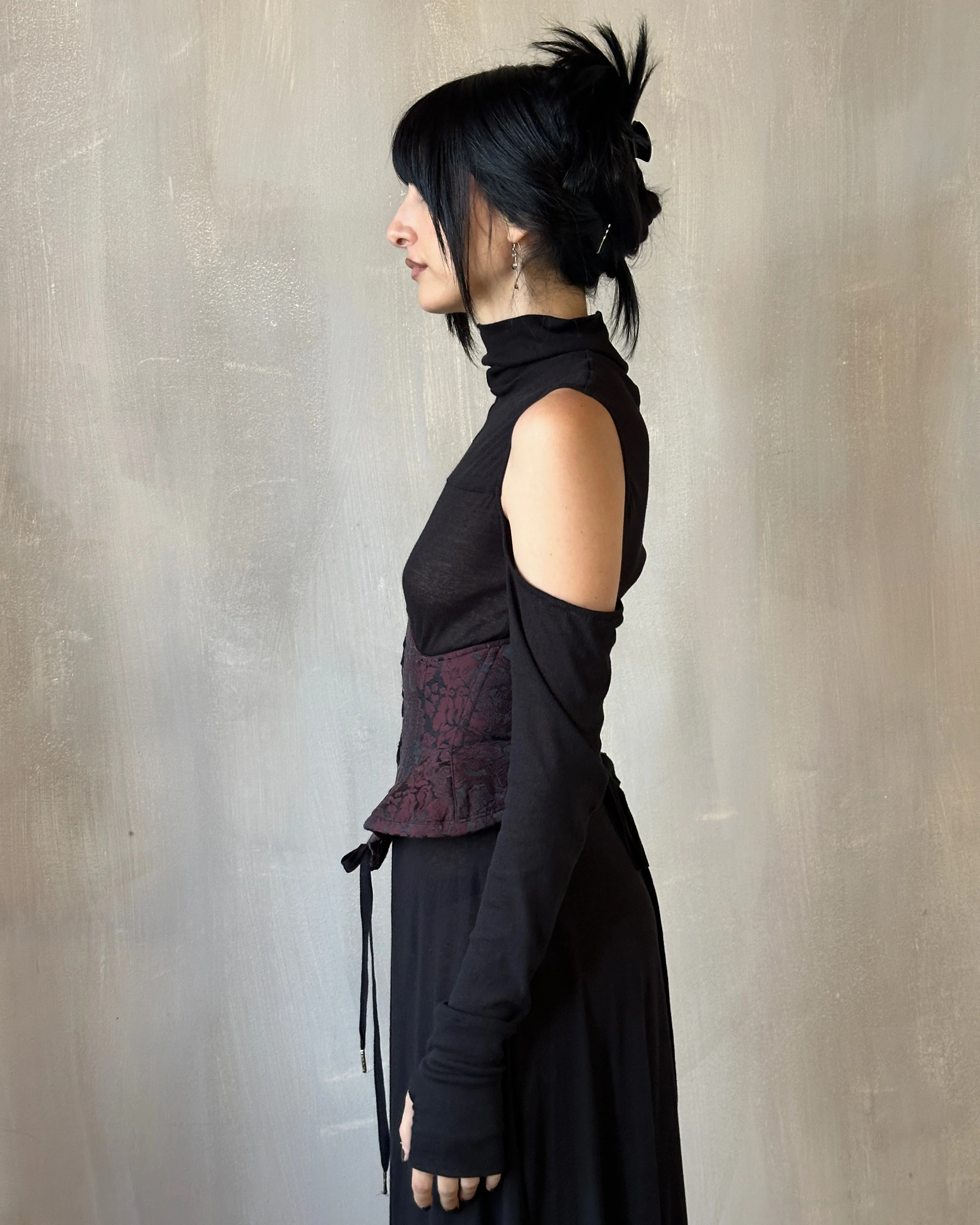 FW'24: Underbust Pannier Corset in "Blood Floral" Silk (Pre-Order, Limited Edition) - Image 10