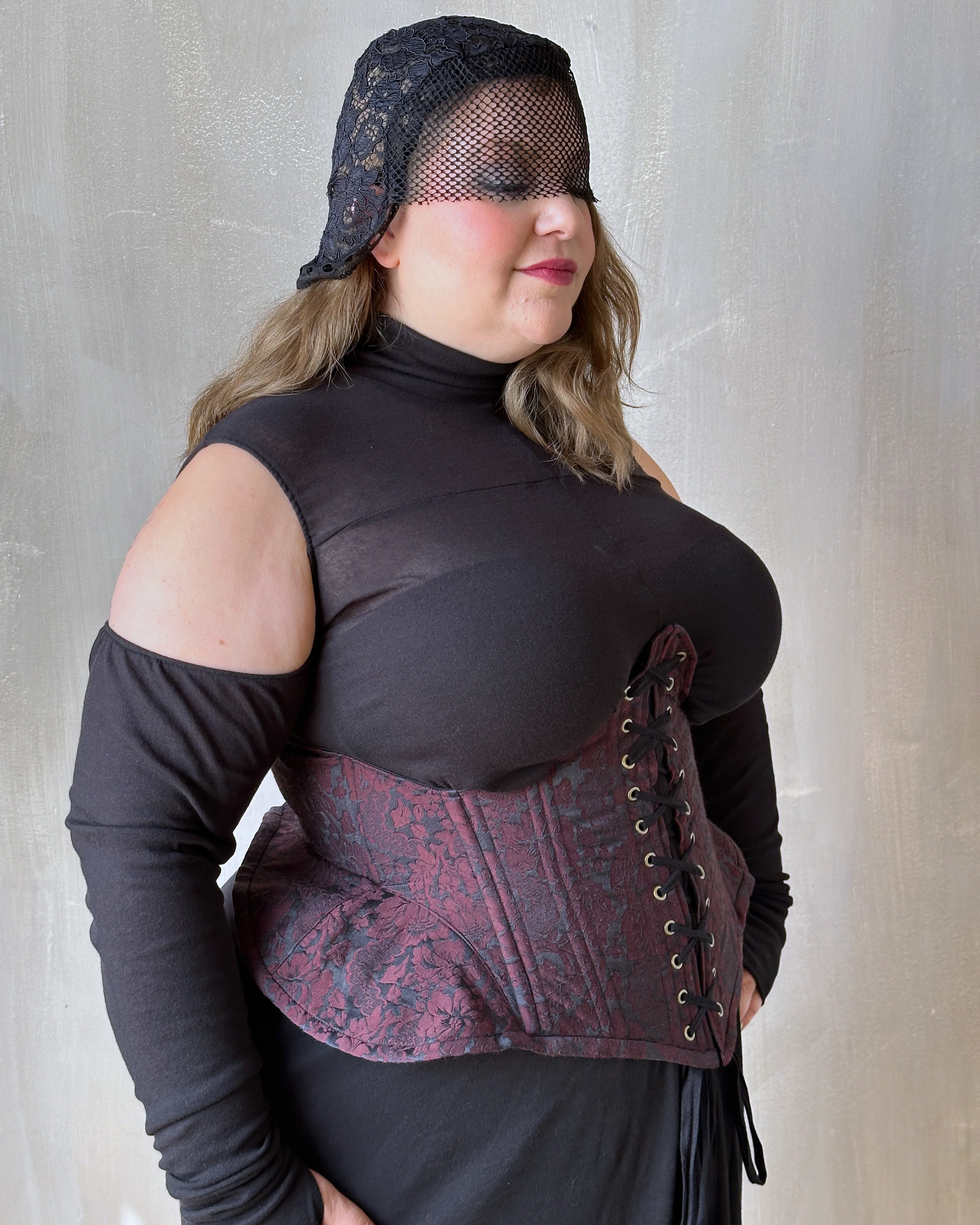 FW'24: Underbust Pannier Corset in "Blood Floral" Silk (Pre-Order, Limited Edition) - Image 5