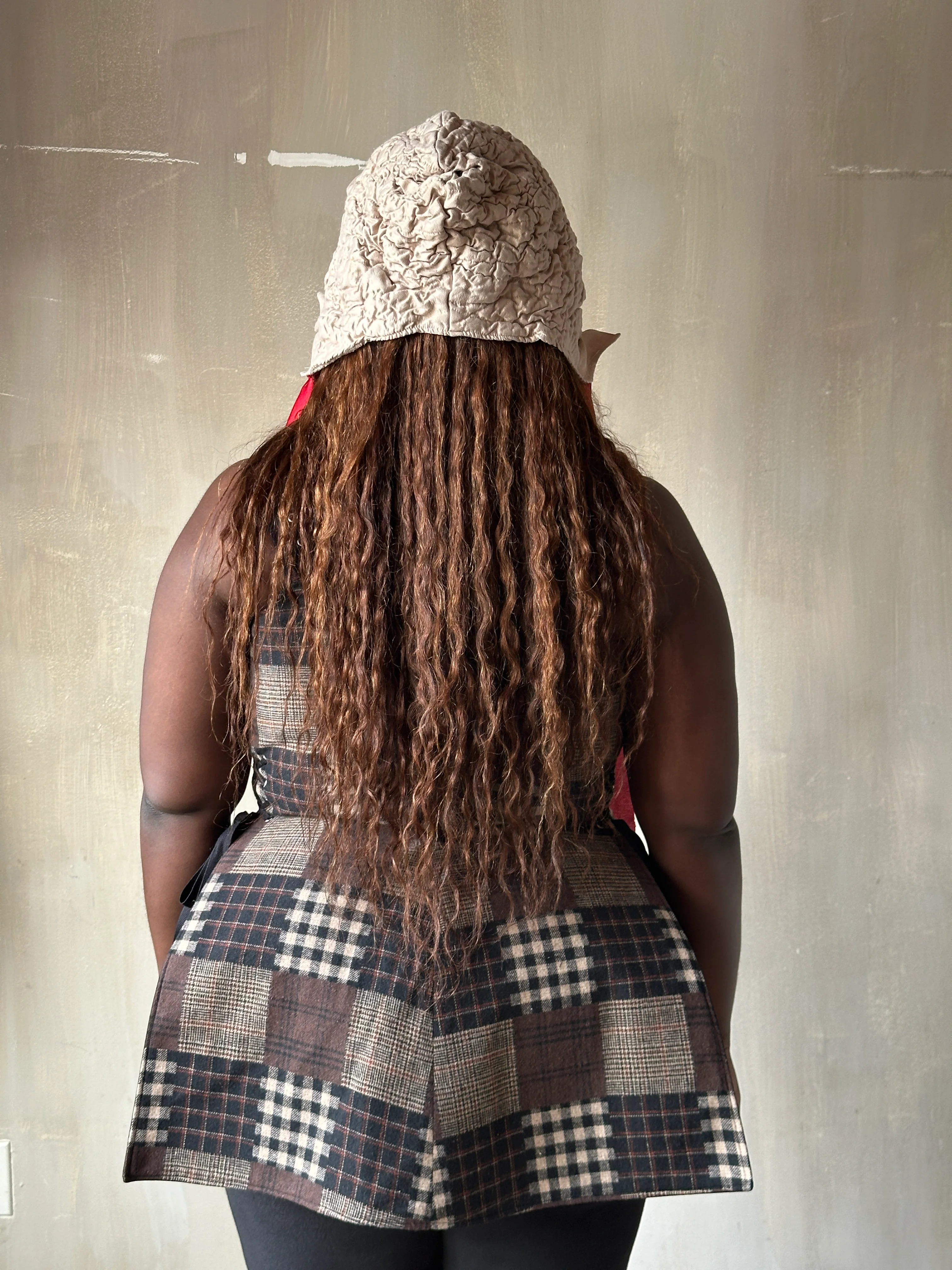 Winter '26: Champagne Silk Chaos-Quilted Bonnet (Pre-Order) - Image 4