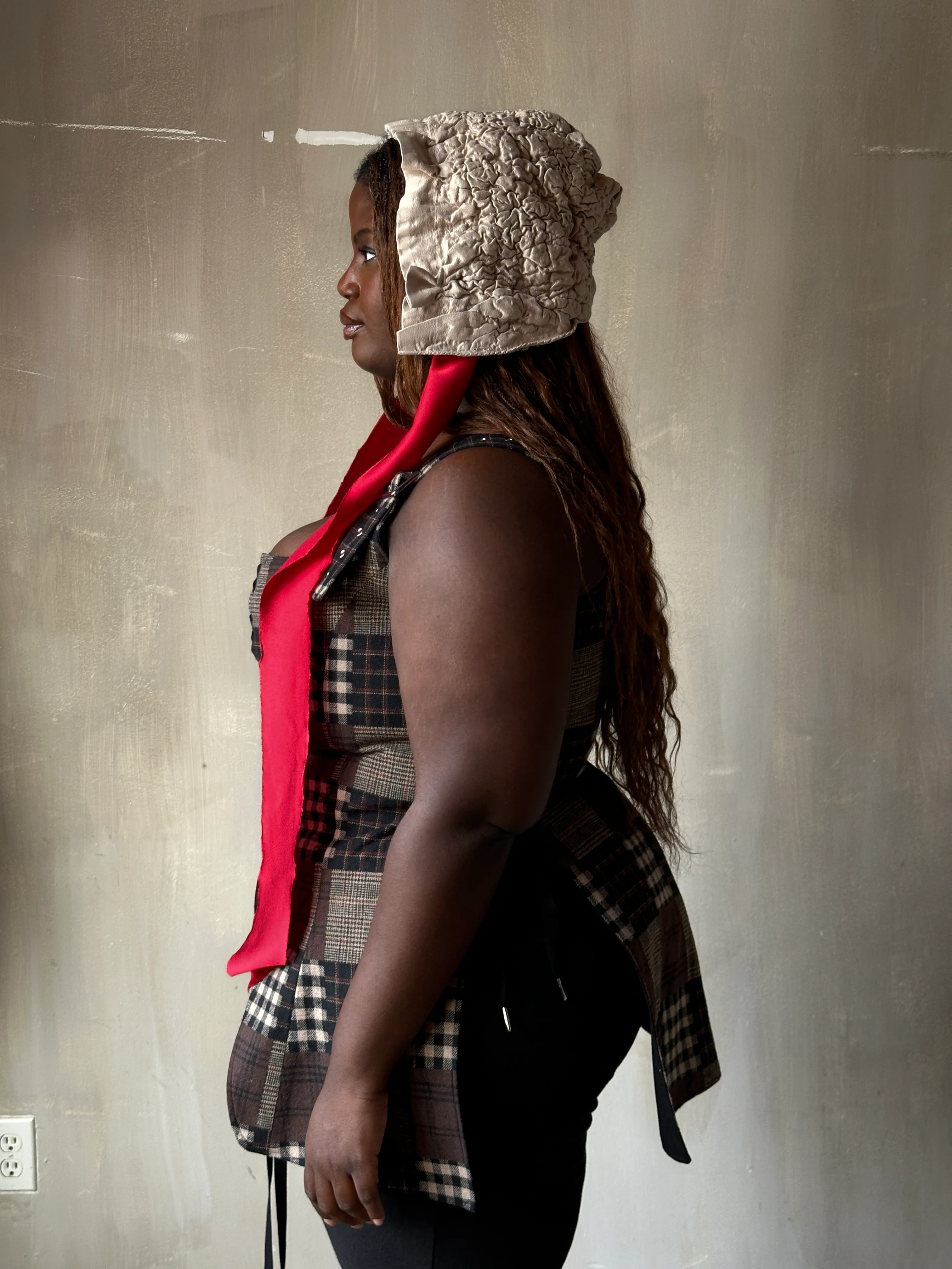 Winter '26: Champagne Silk Chaos-Quilted Bonnet (Pre-Order) - Image 5