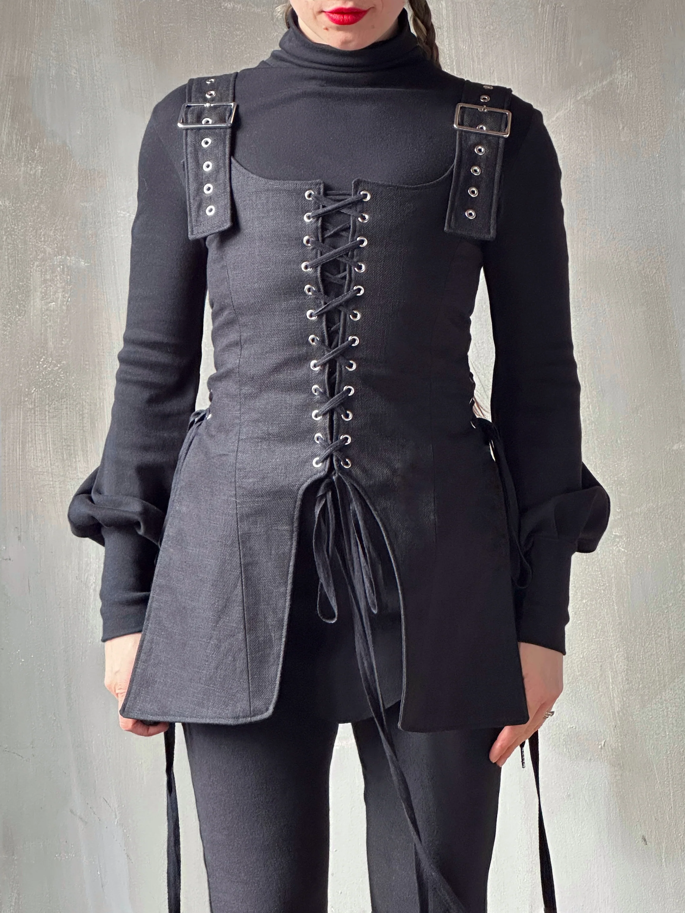 Winter '26: Pinafore Corset Vest in Ramie Twill (In Stock) - Image 16