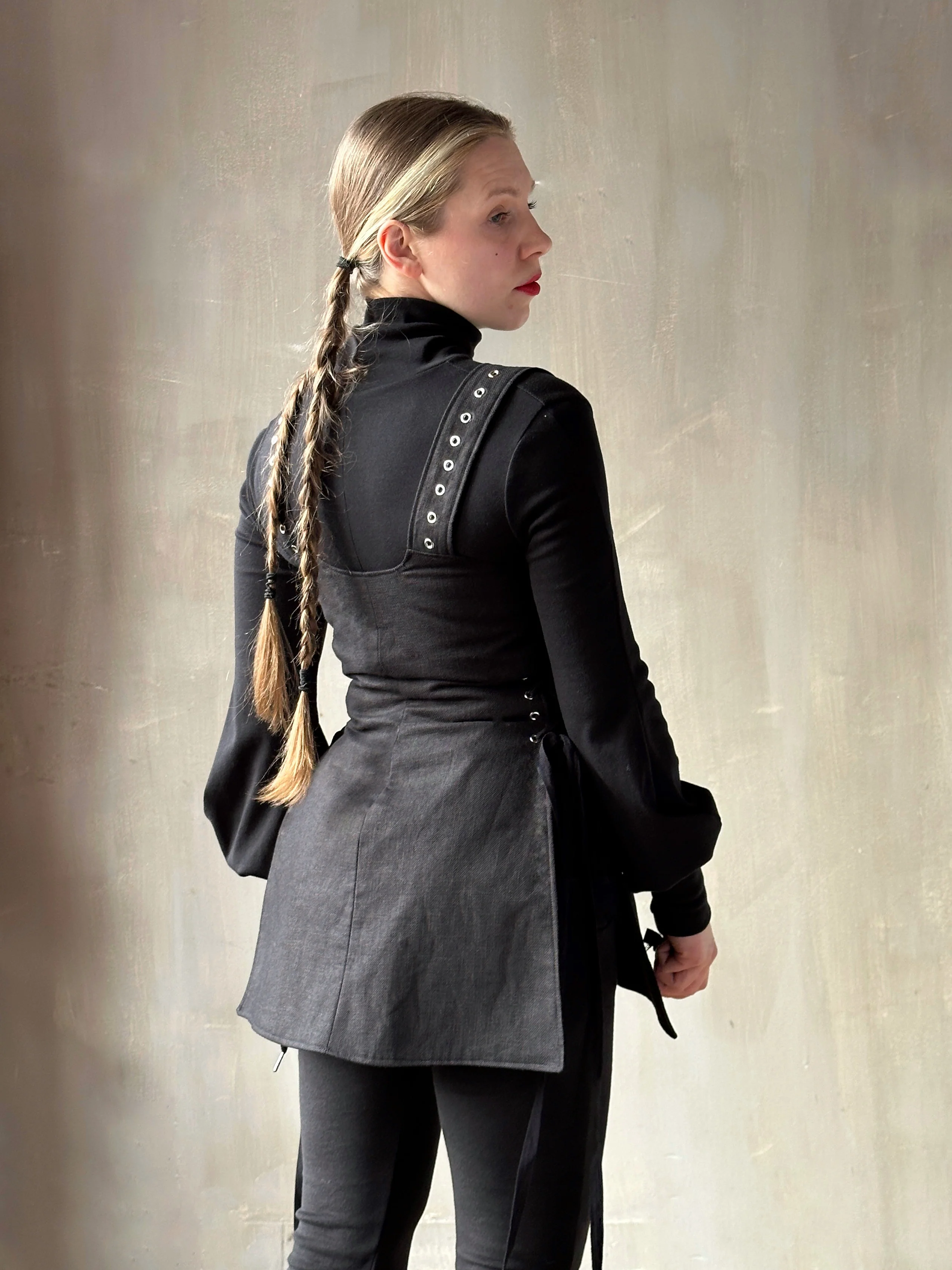 Winter '26: Pinafore Corset Vest in Ramie Twill (In Stock) - Image 17