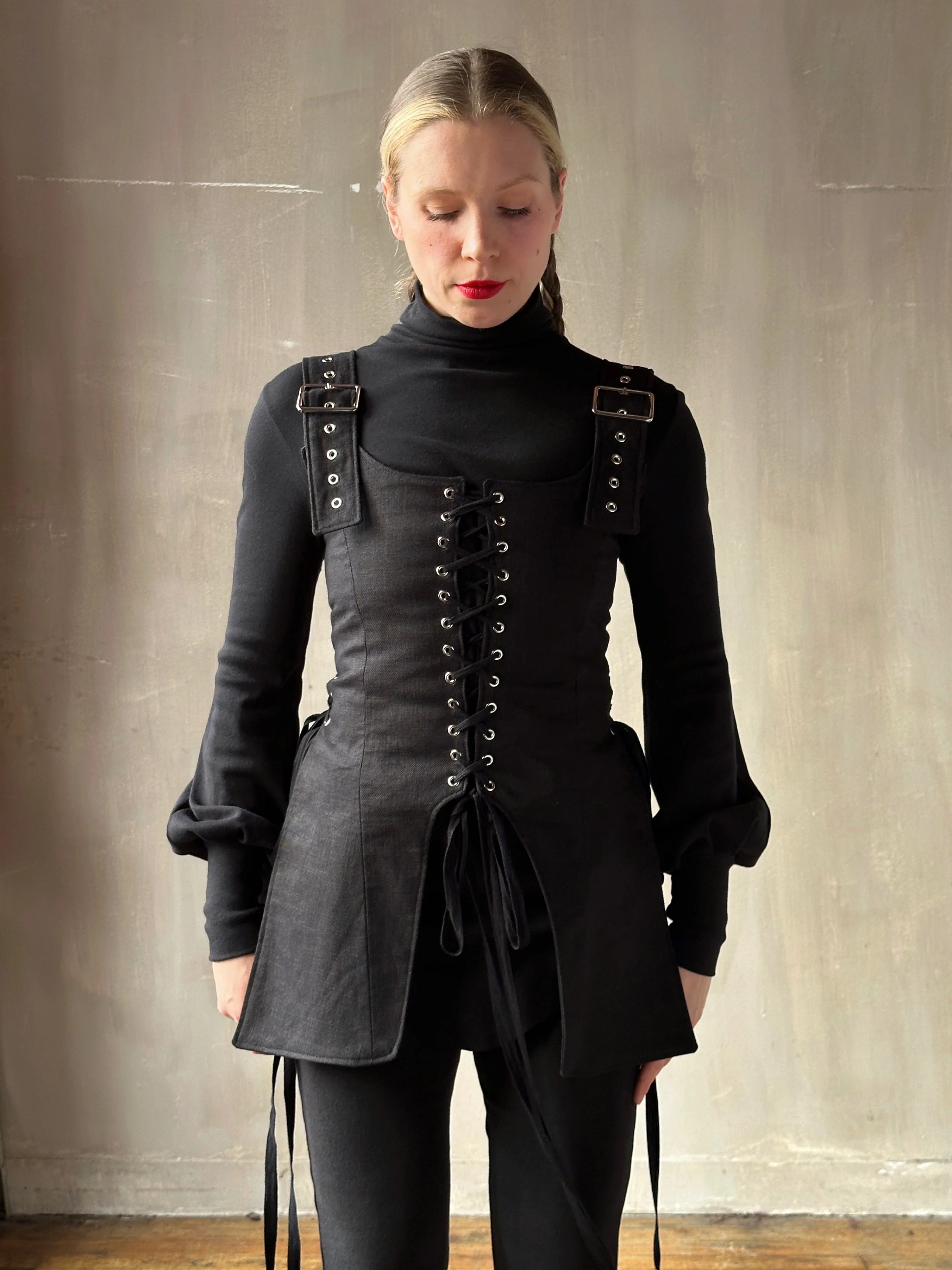 Winter '26: Pinafore Corset Vest in Ramie Twill (In Stock) - Image 20