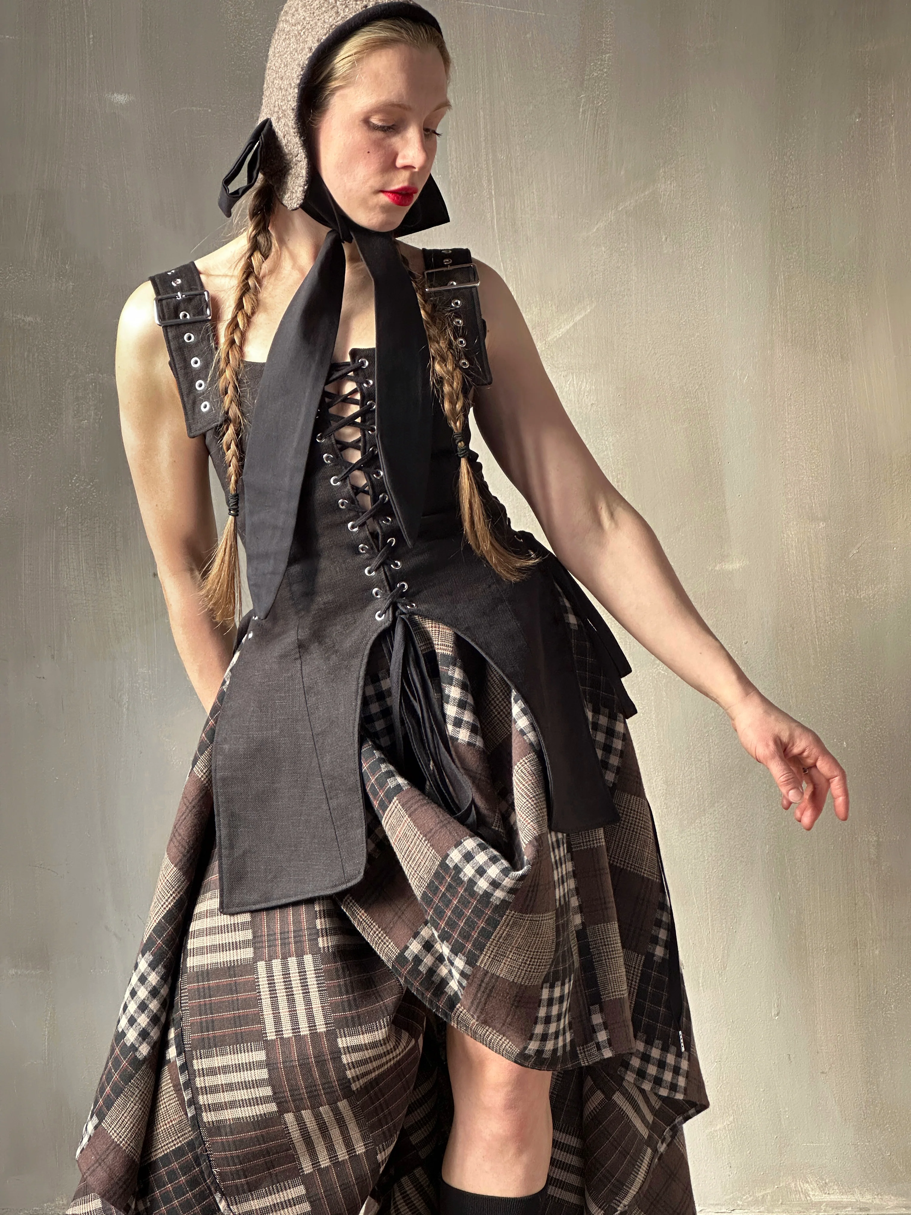 Winter '26: Pinafore Corset Vest in Ramie Twill (In Stock) - Image 25